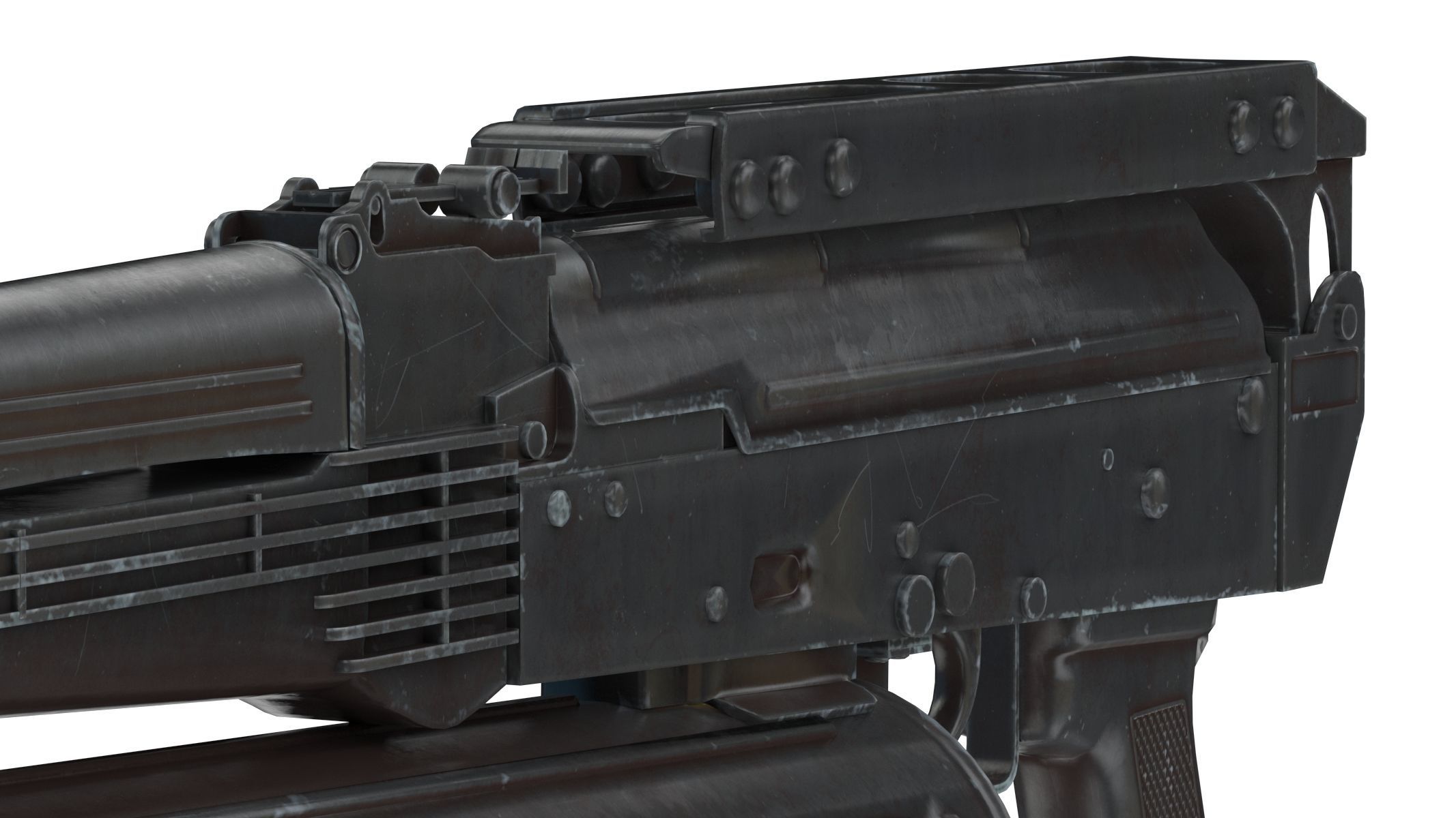 AK-74 PP-19 Mag Low Poly PBR Realistic Low-poly 3D model_8