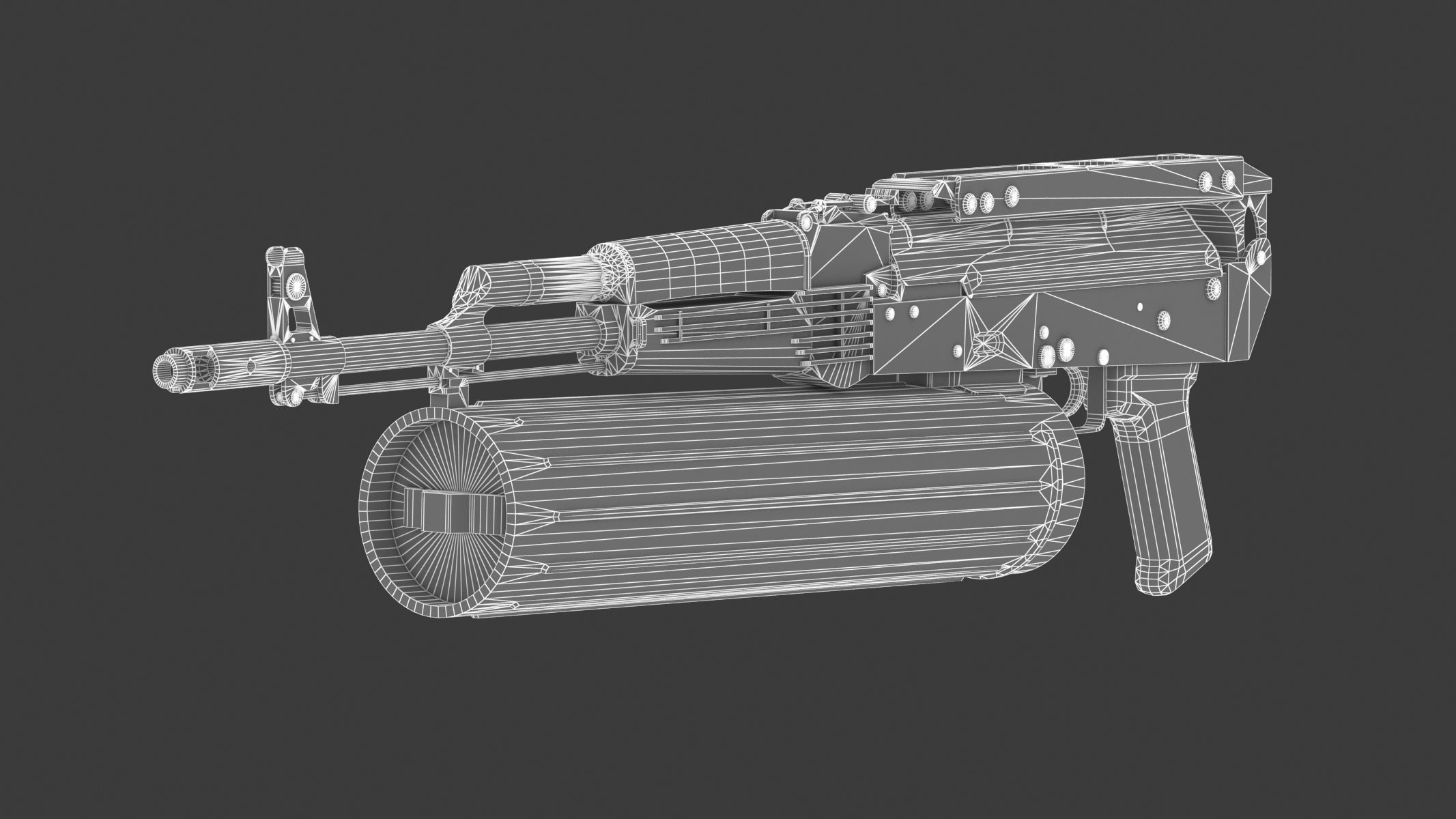 AK-74 PP-19 Mag Low Poly PBR Realistic Low-poly 3D model_18