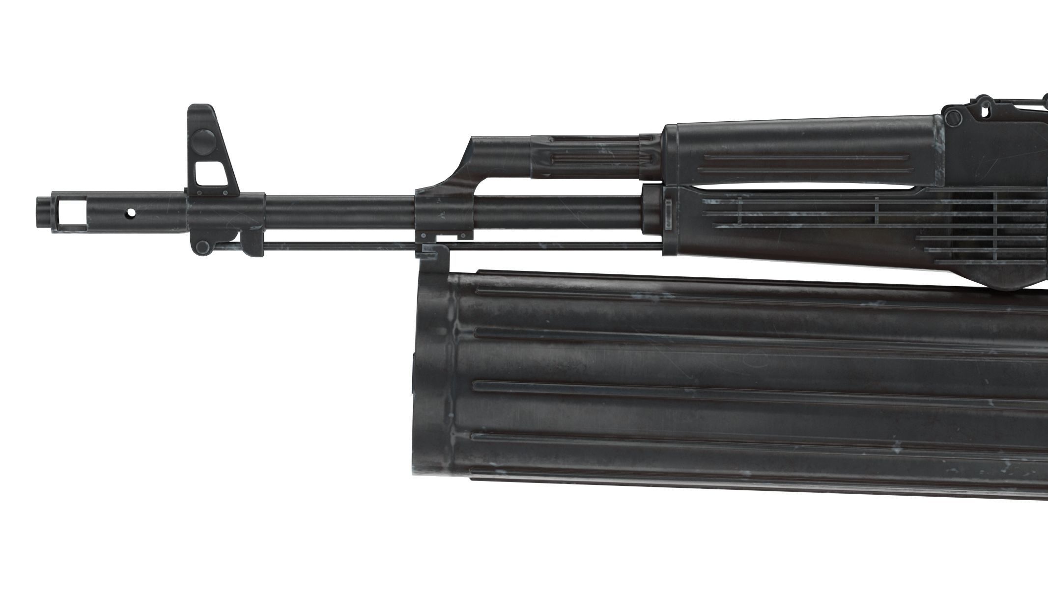 AK-74 PP-19 Mag Low Poly PBR Realistic Low-poly 3D model_7