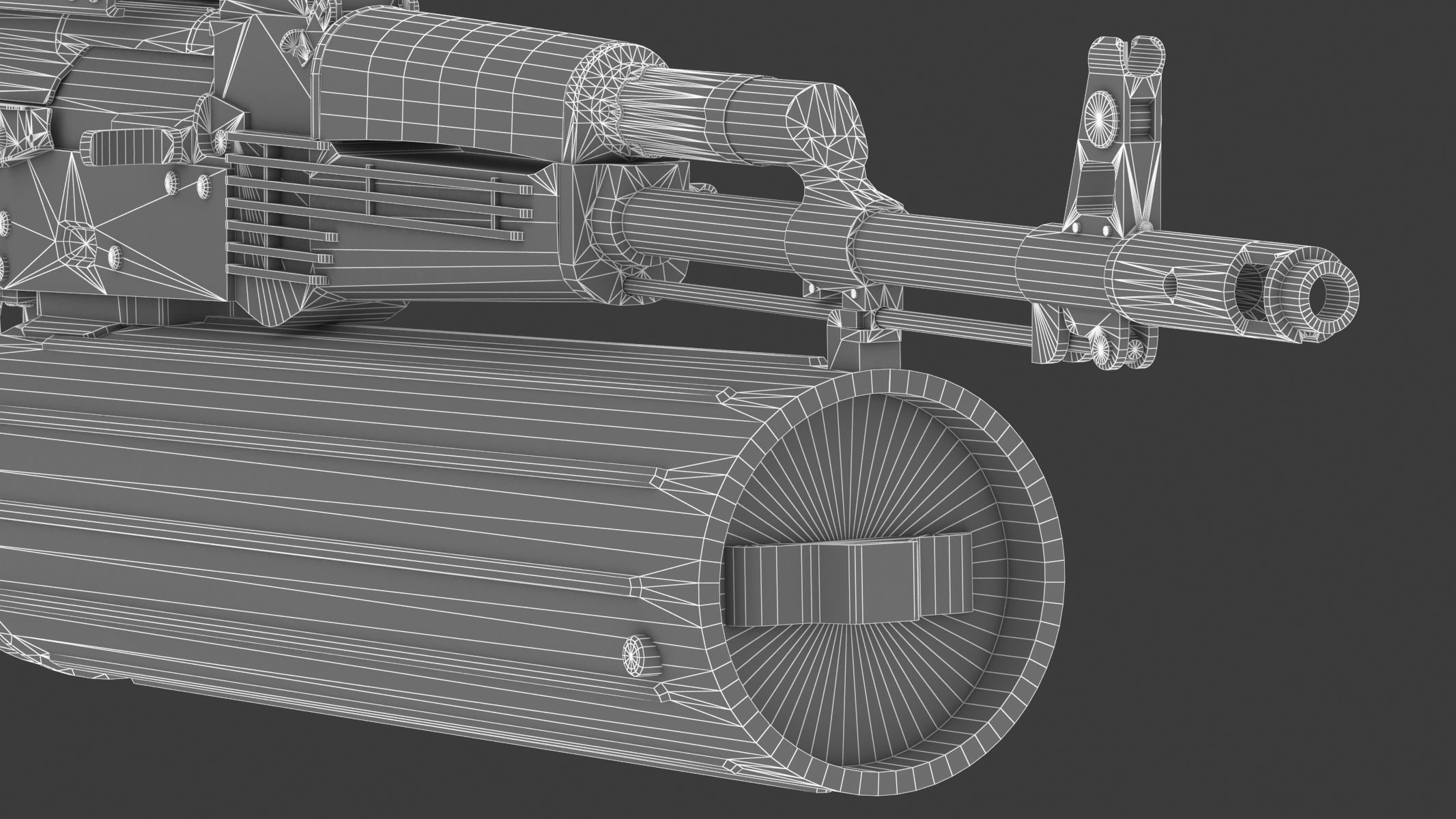 AK-74 PP-19 Mag Low Poly PBR Realistic Low-poly 3D model_24