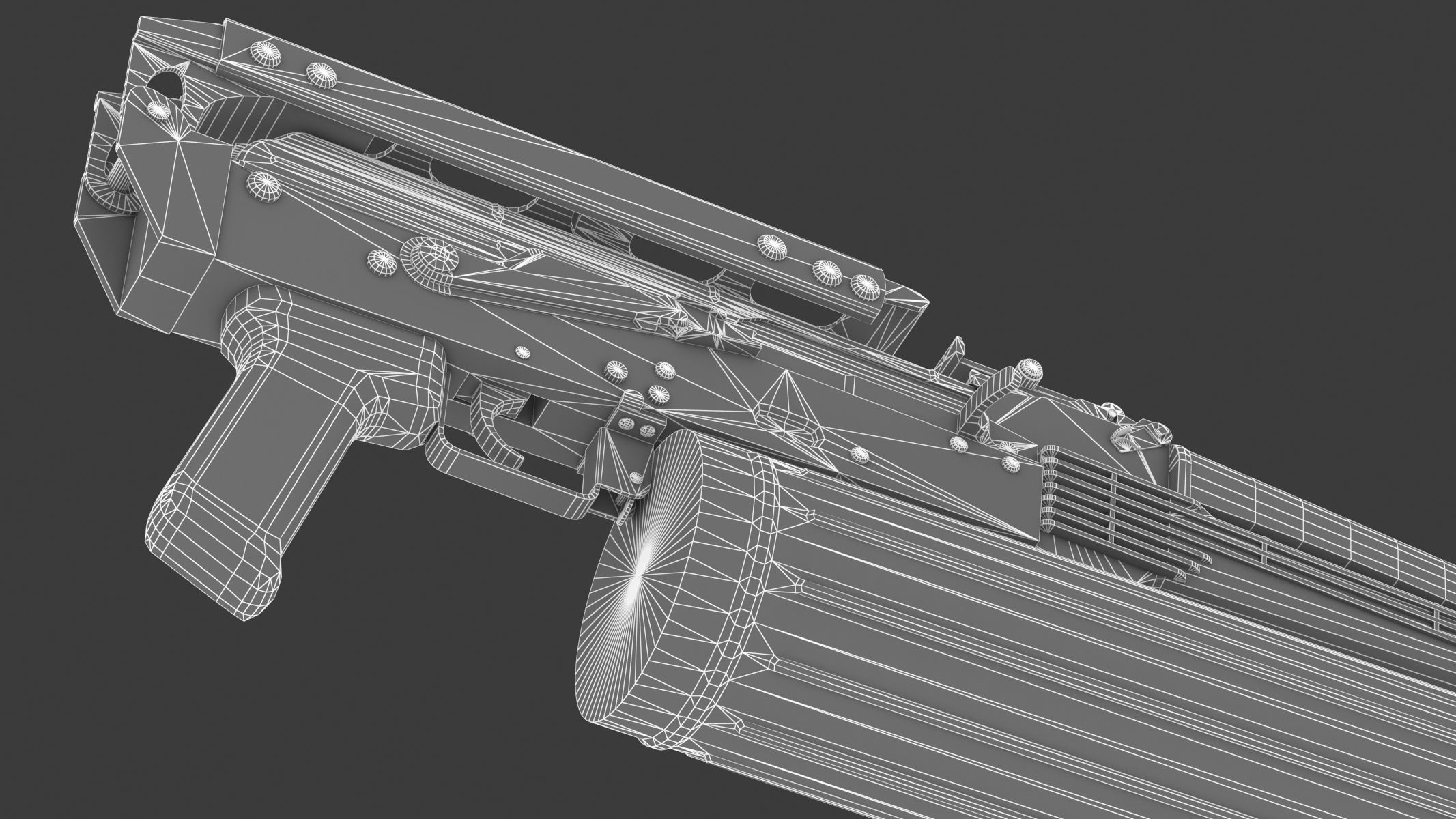 AK-74 PP-19 Mag Low Poly PBR Realistic Low-poly 3D model_26