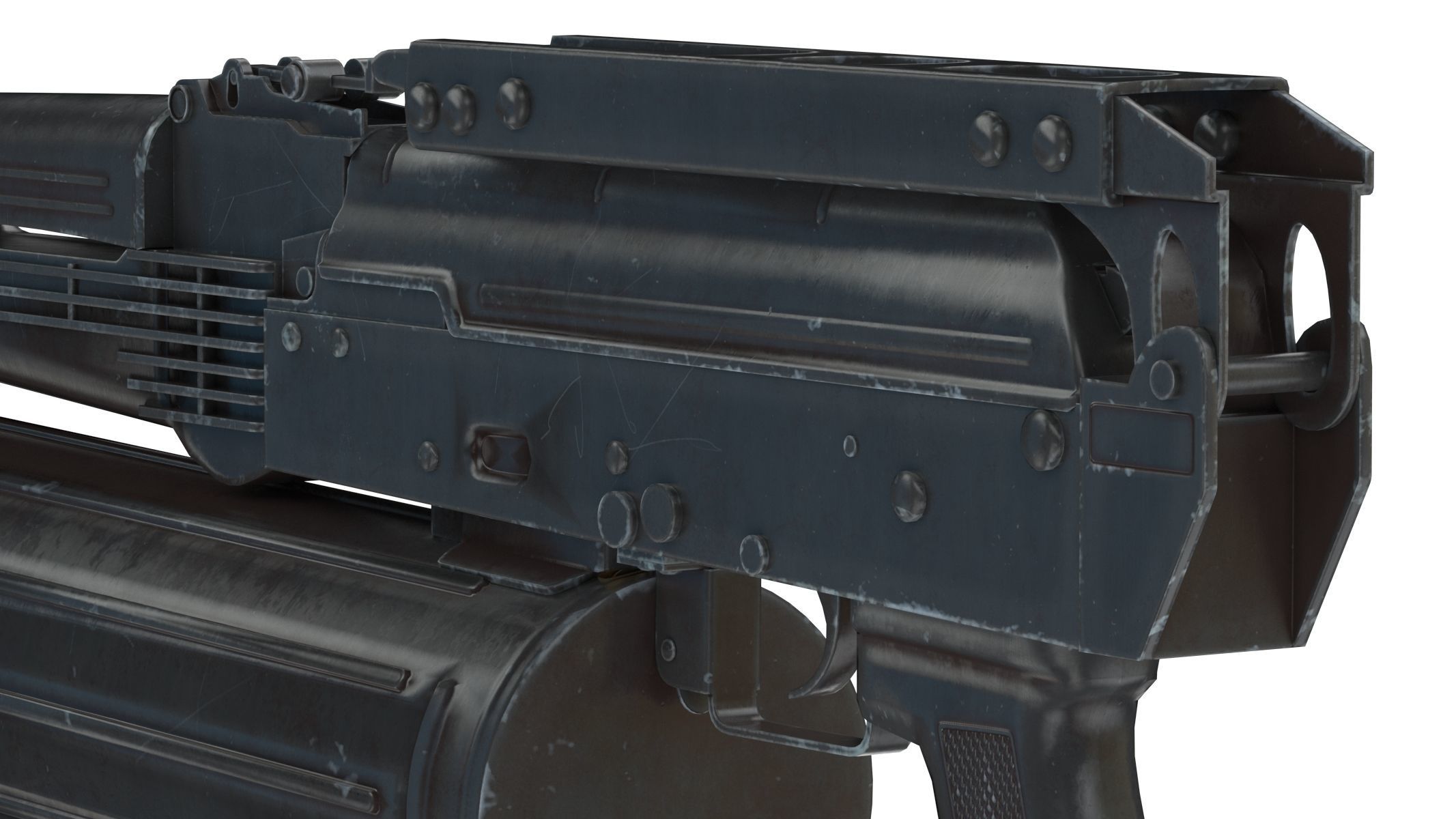 AK-74 PP-19 Mag Low Poly PBR Realistic Low-poly 3D model_6