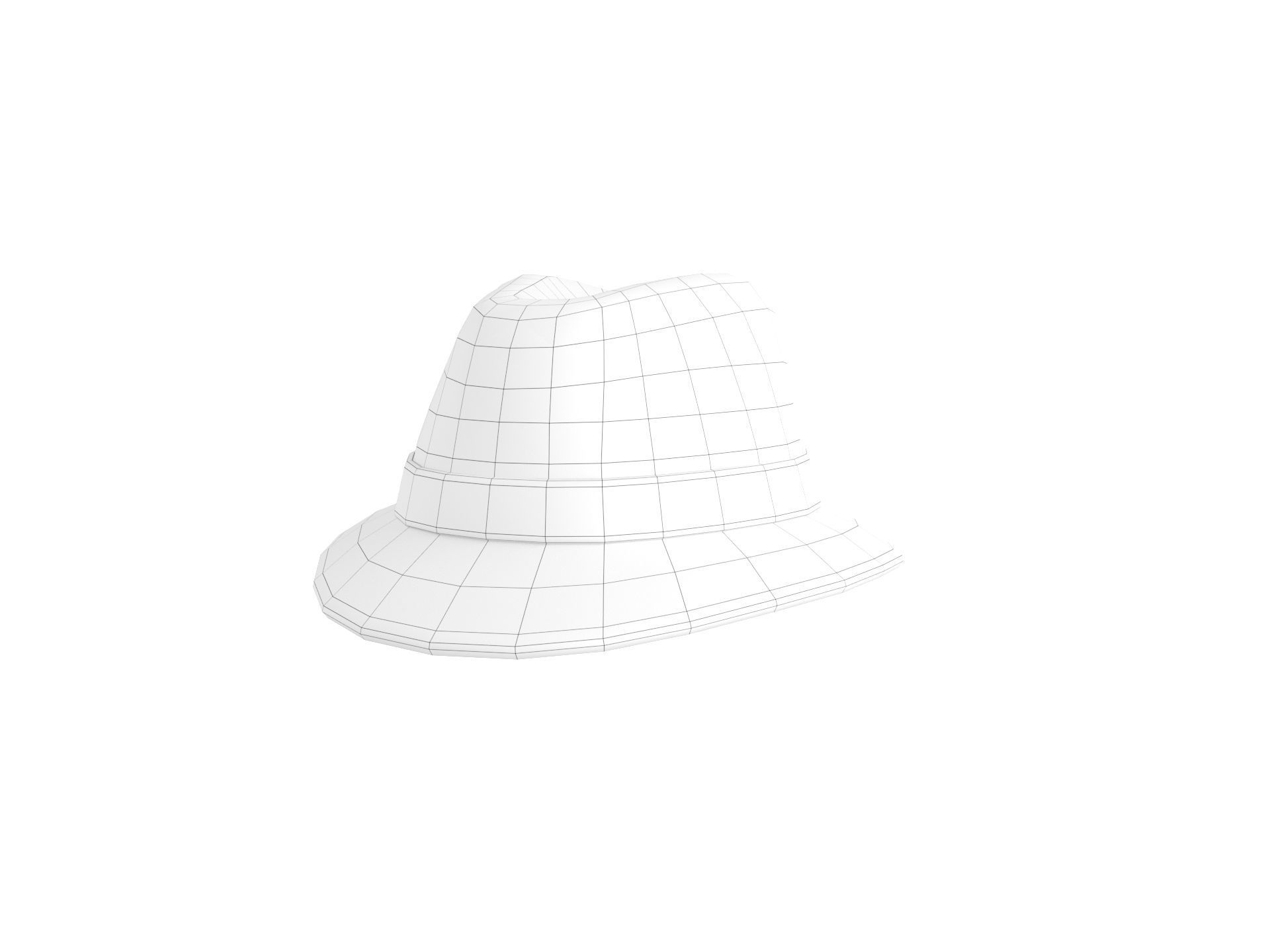 Cartoon Fedora Hat 3D model_37