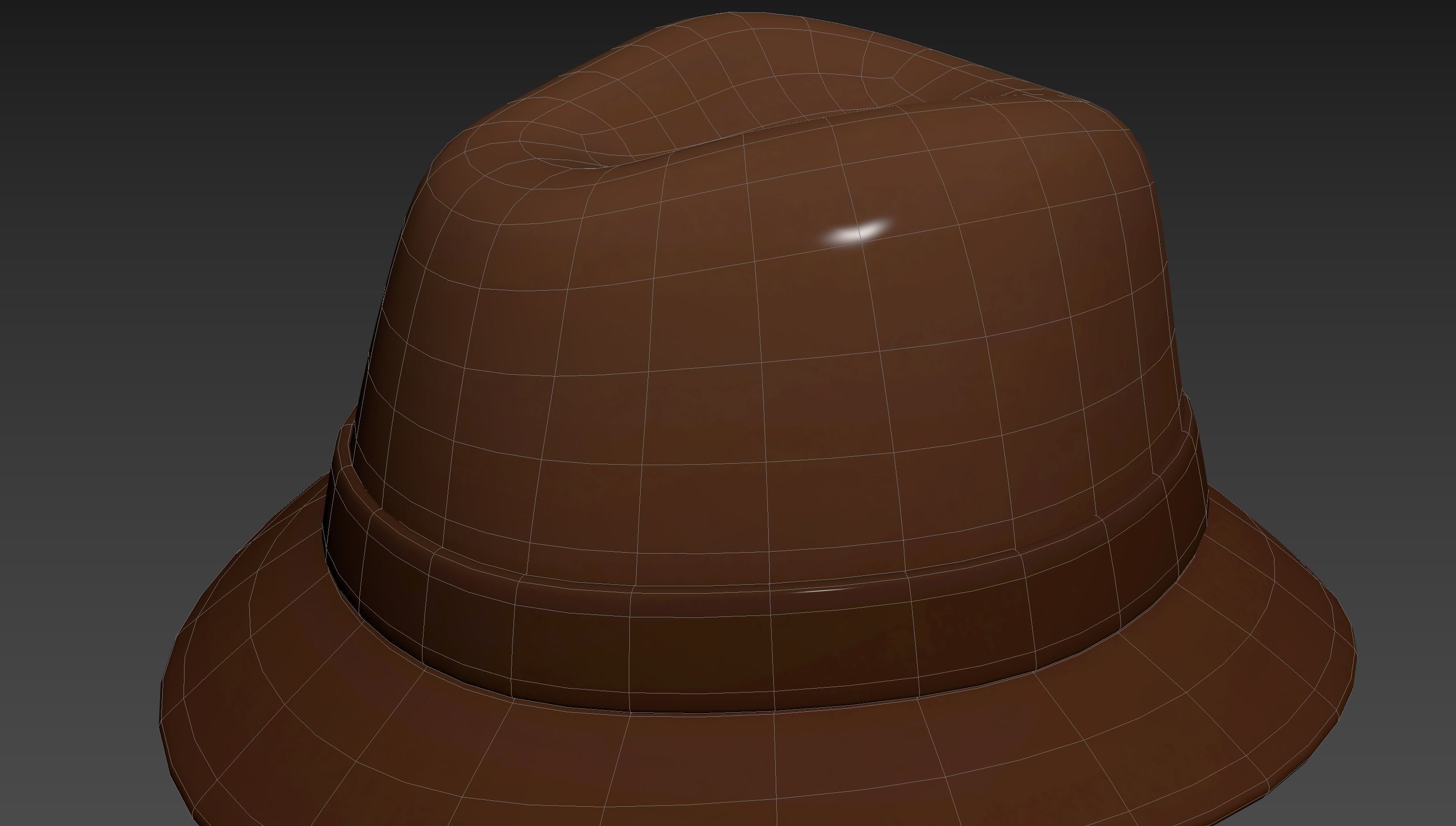 Cartoon Fedora Hat 3D model_29