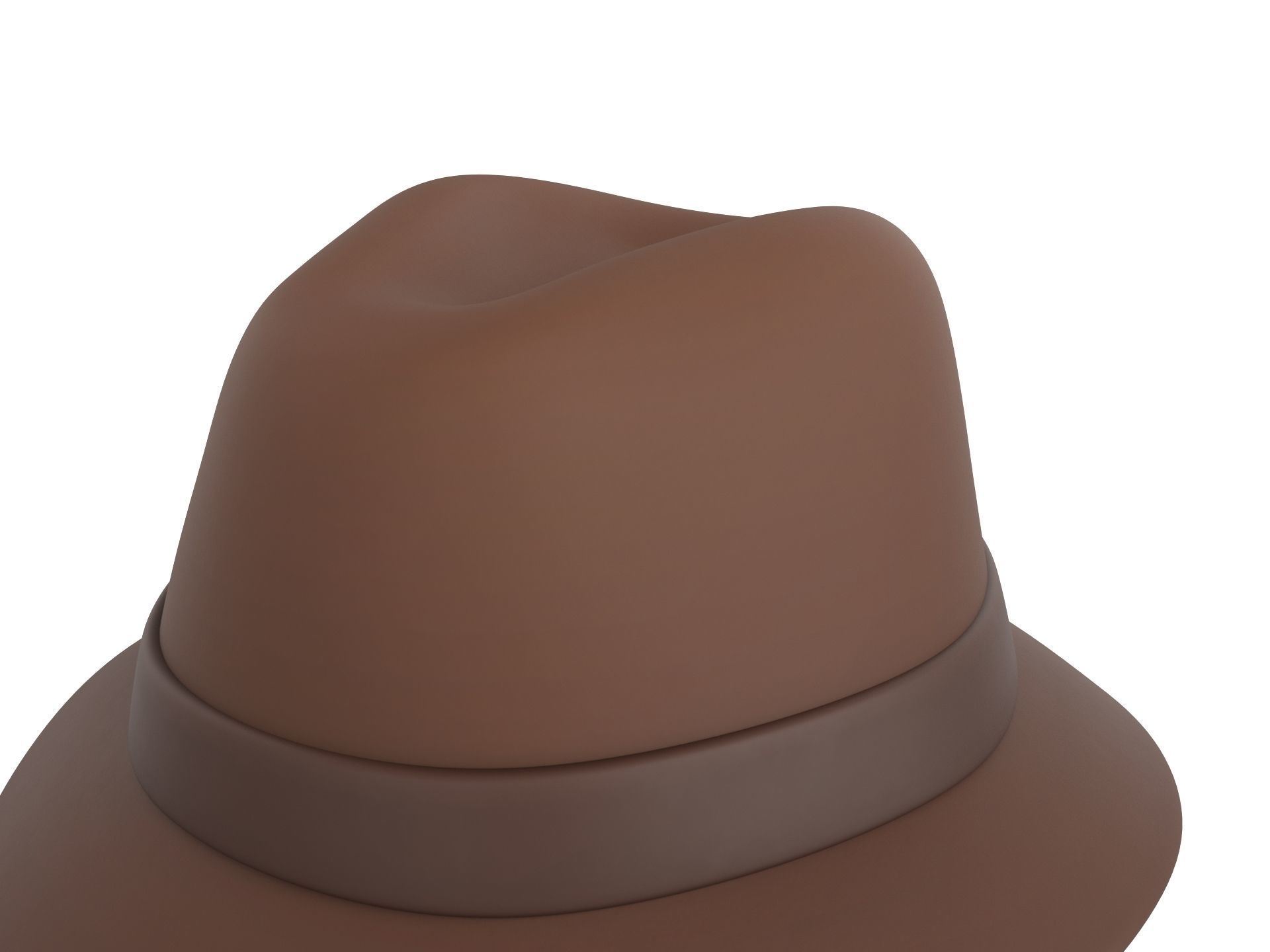 Cartoon Fedora Hat 3D model_9