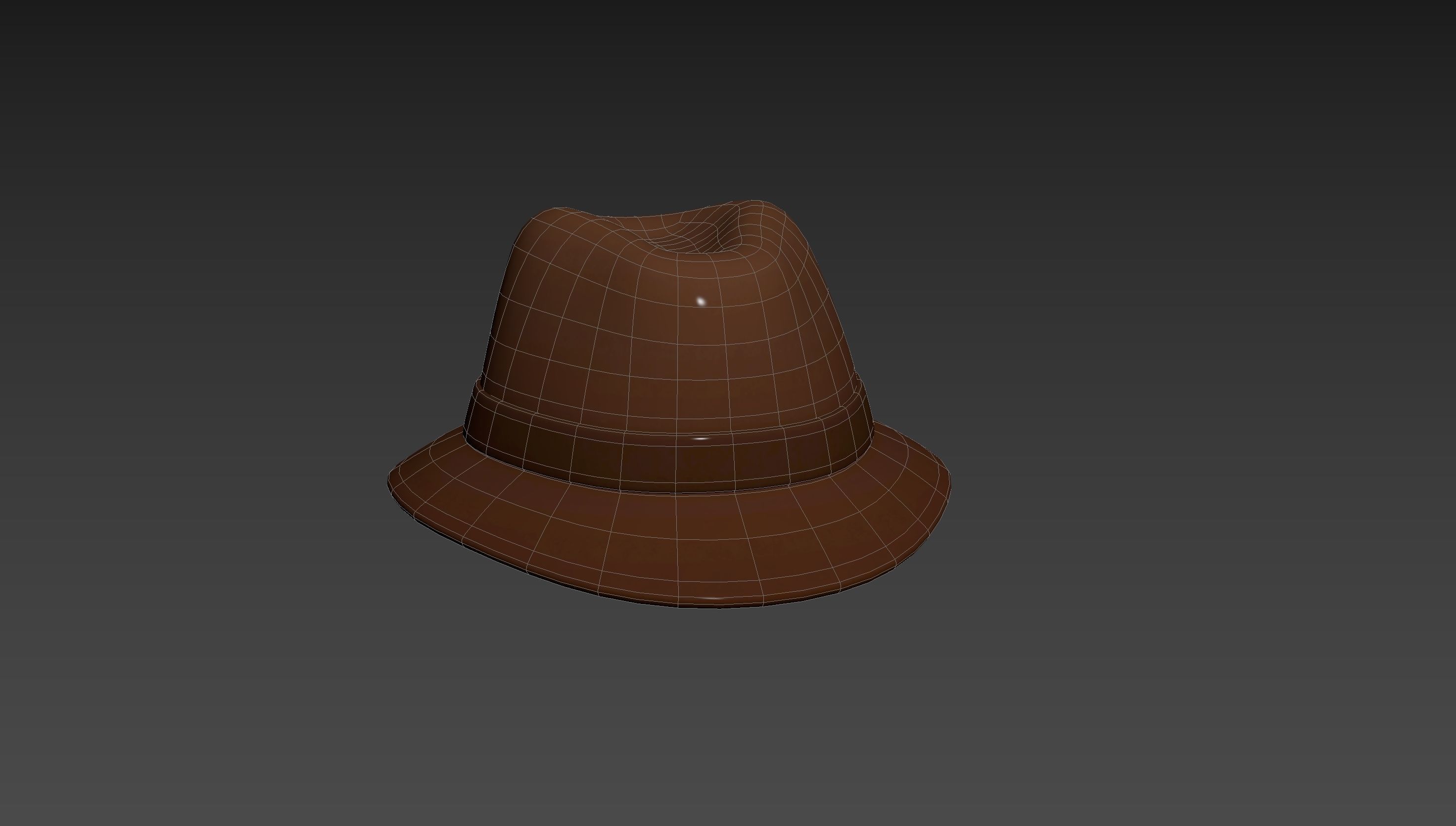 Cartoon Fedora Hat 3D model_32
