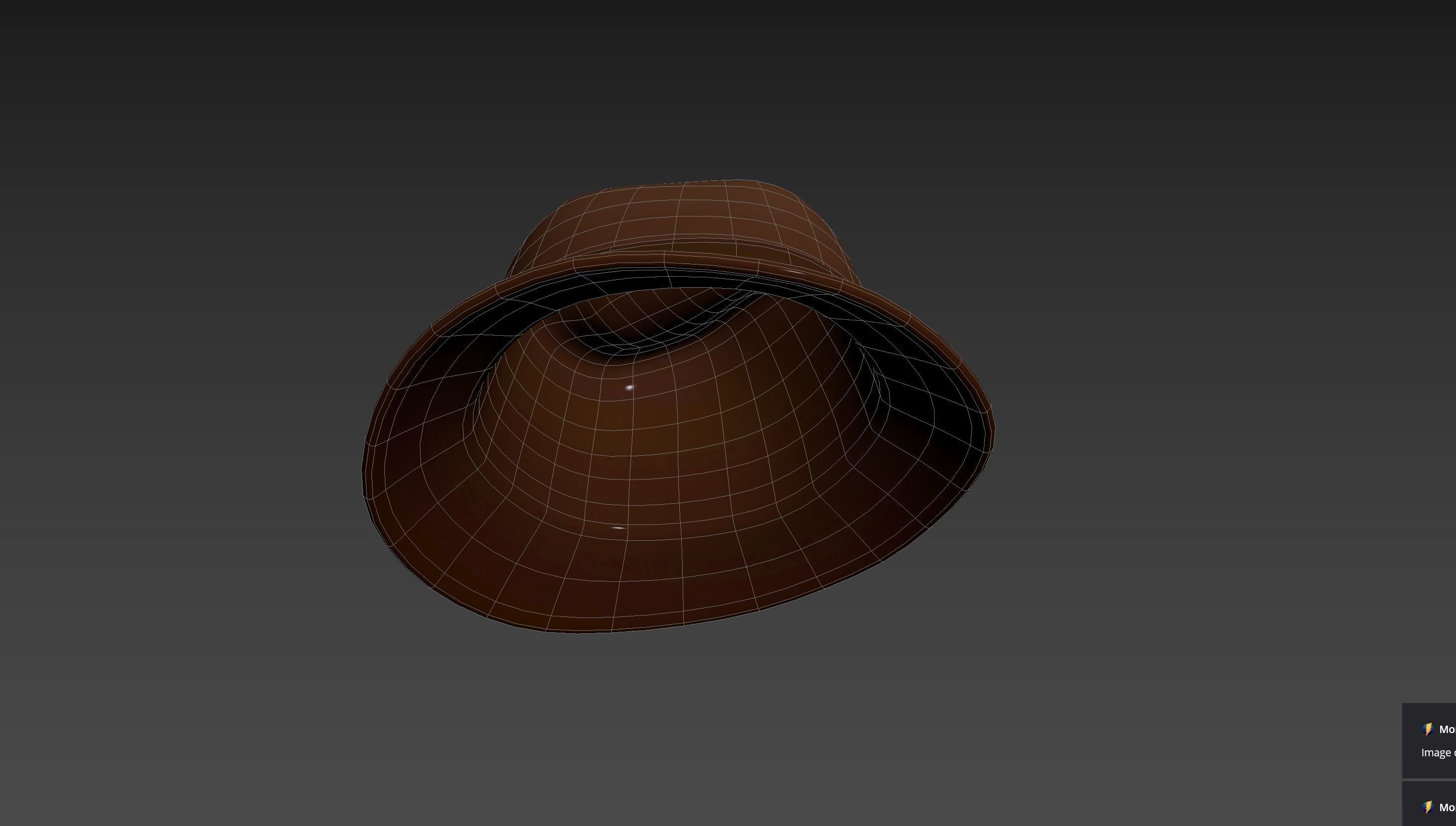 Cartoon Fedora Hat 3D model_35