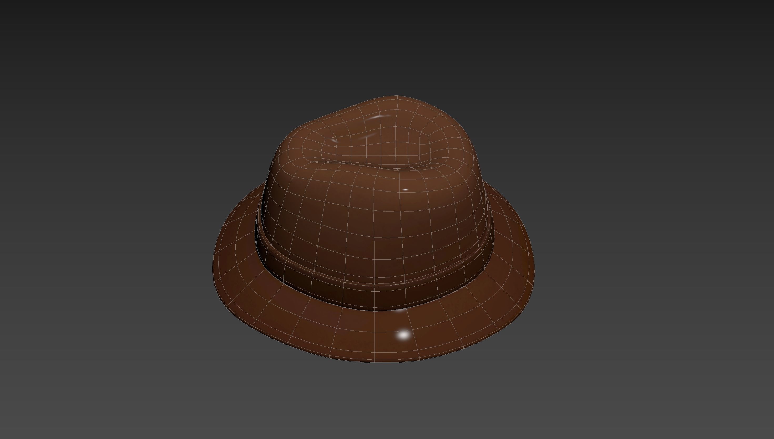 Cartoon Fedora Hat 3D model_23
