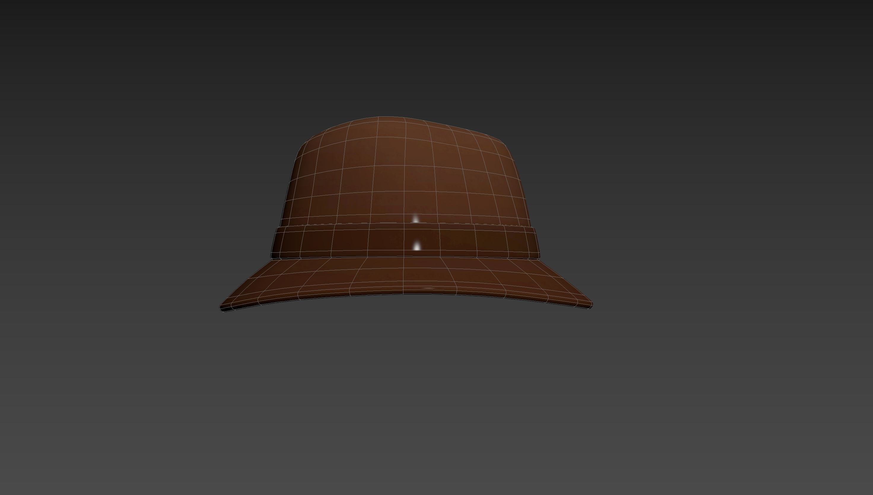 Cartoon Fedora Hat 3D model_11