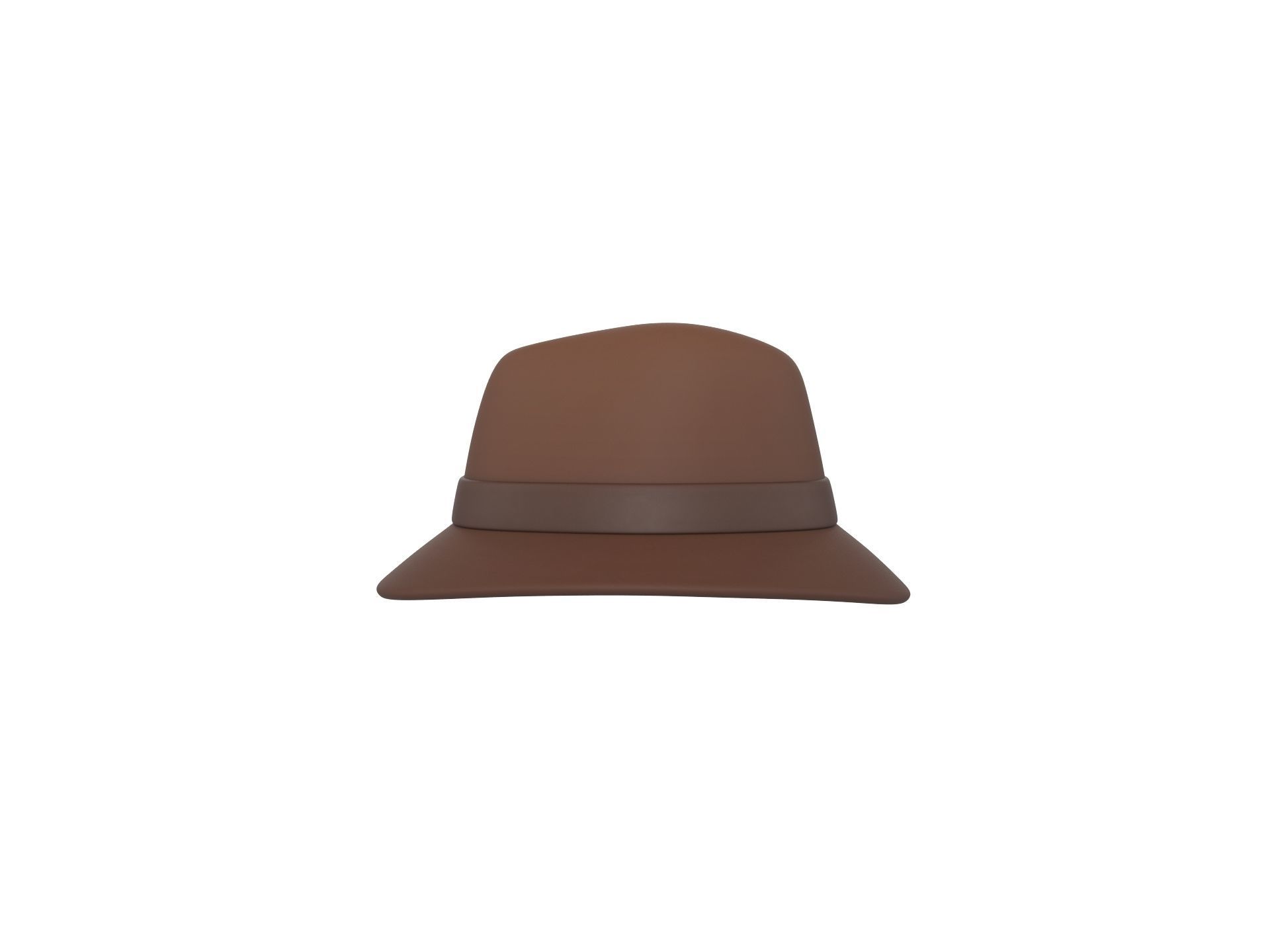 Cartoon Fedora Hat 3D model_7