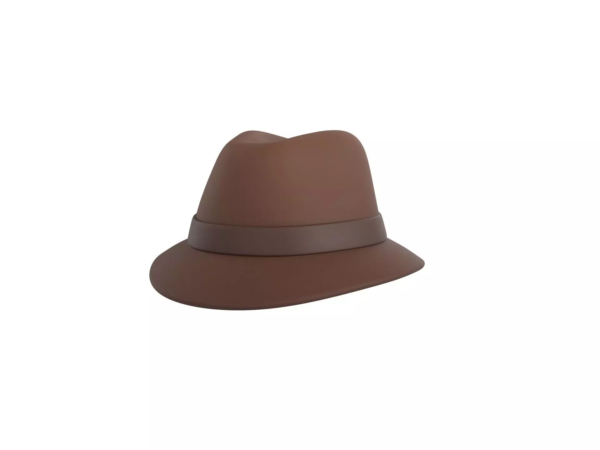 Cartoon Fedora Hat 3D model_0