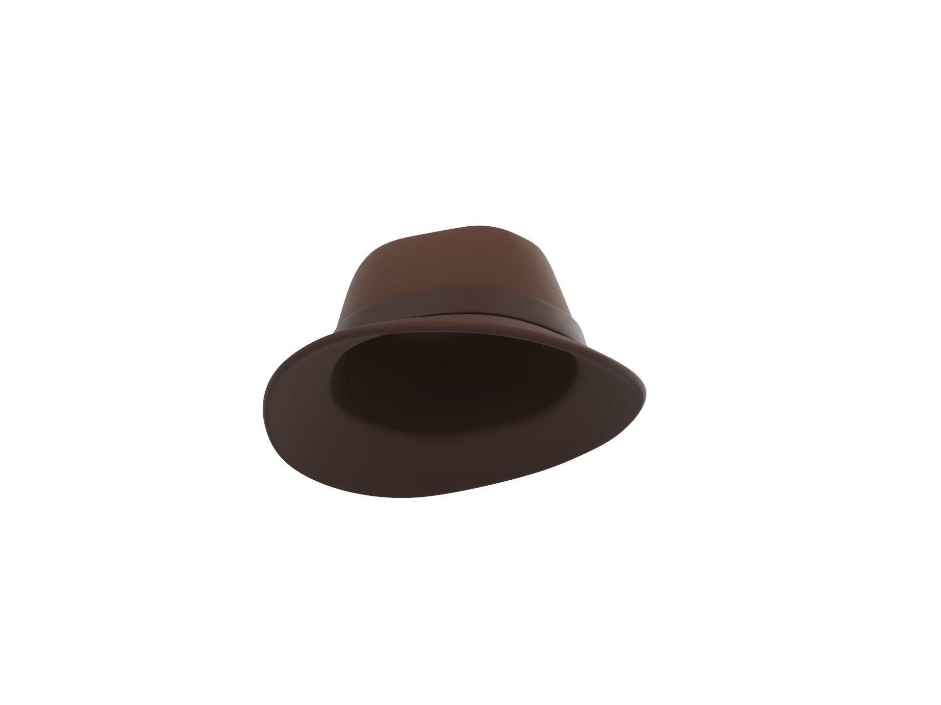 Cartoon Fedora Hat 3D model_2