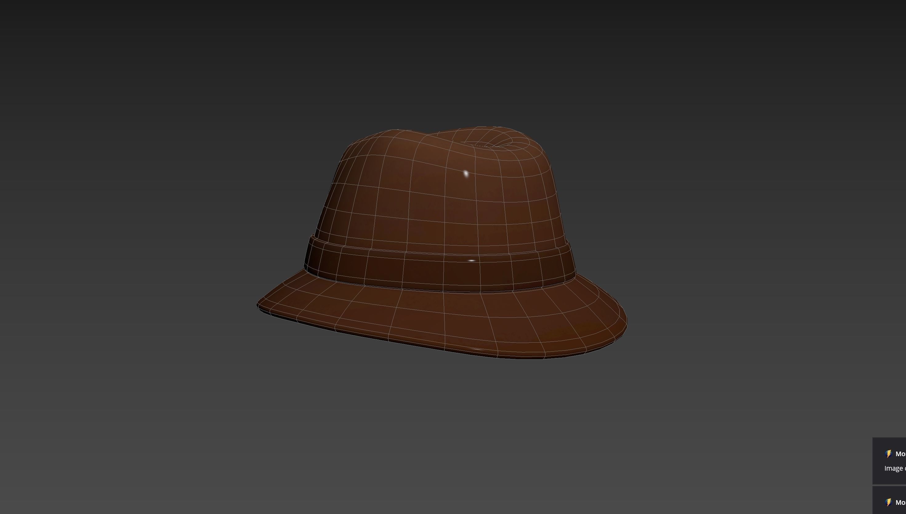 Cartoon Fedora Hat 3D model_19