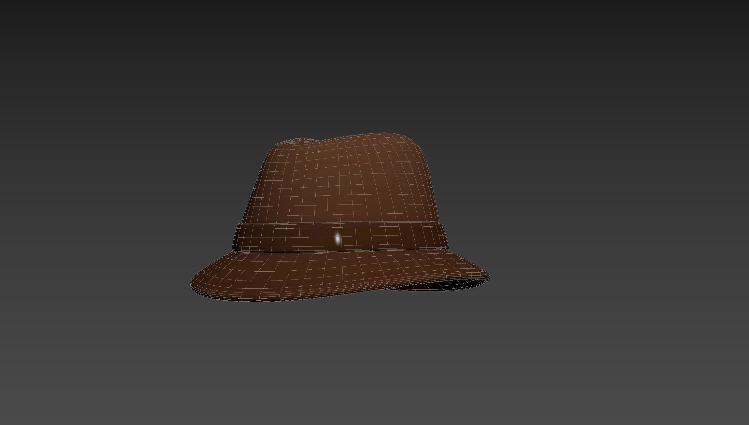 Cartoon Fedora Hat 3D model_30