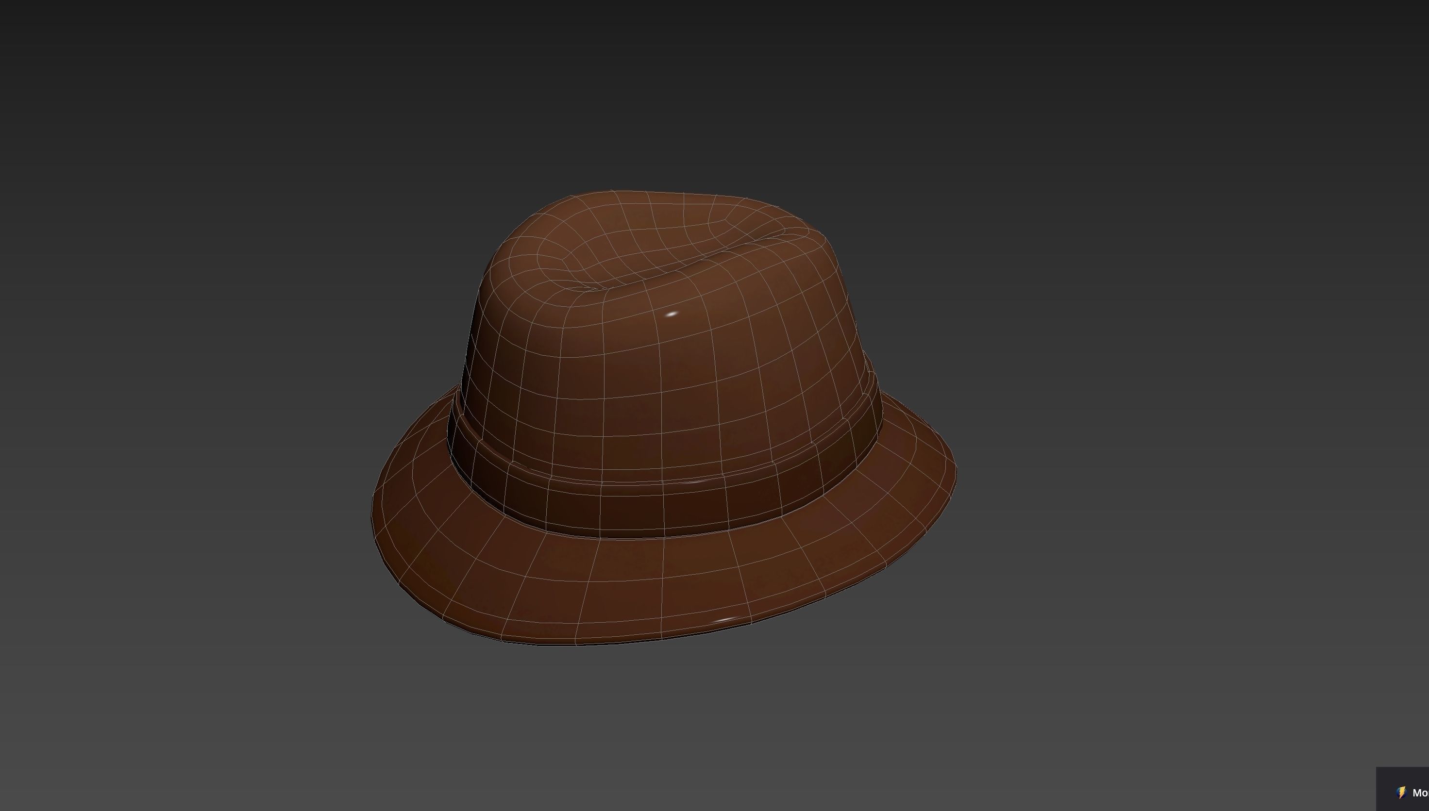 Cartoon Fedora Hat 3D model_13