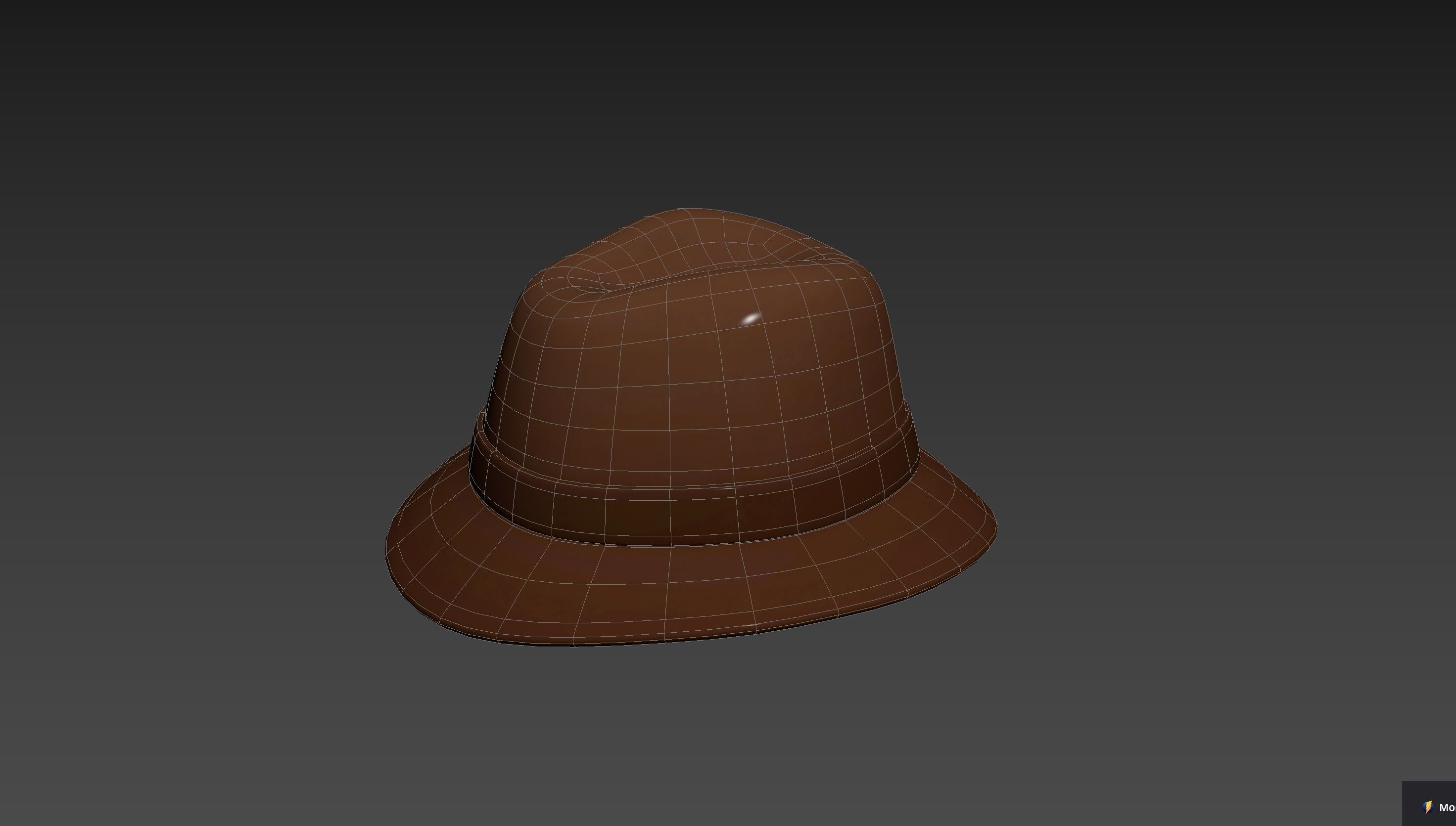 Cartoon Fedora Hat 3D model_25