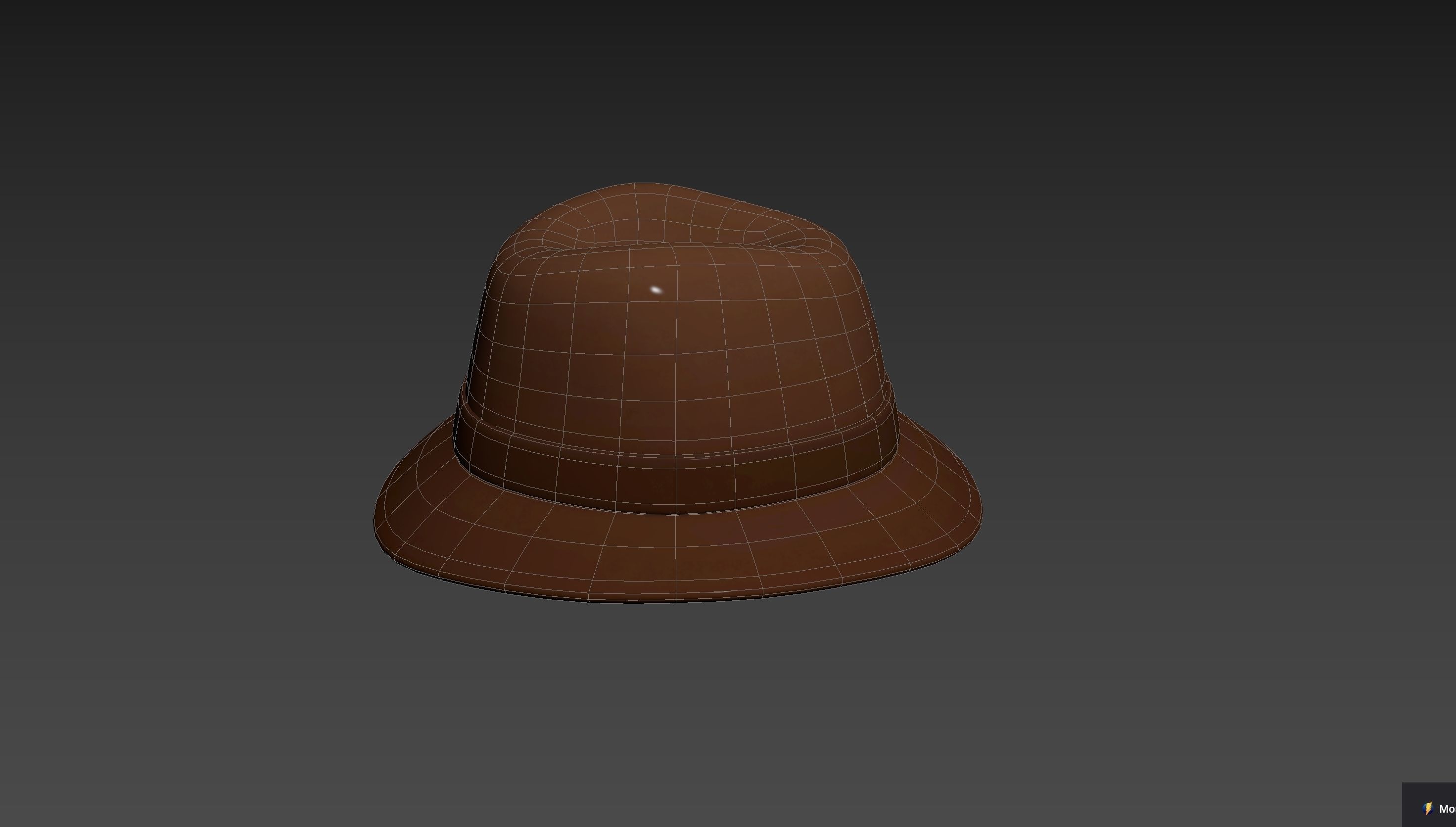 Cartoon Fedora Hat 3D model_12