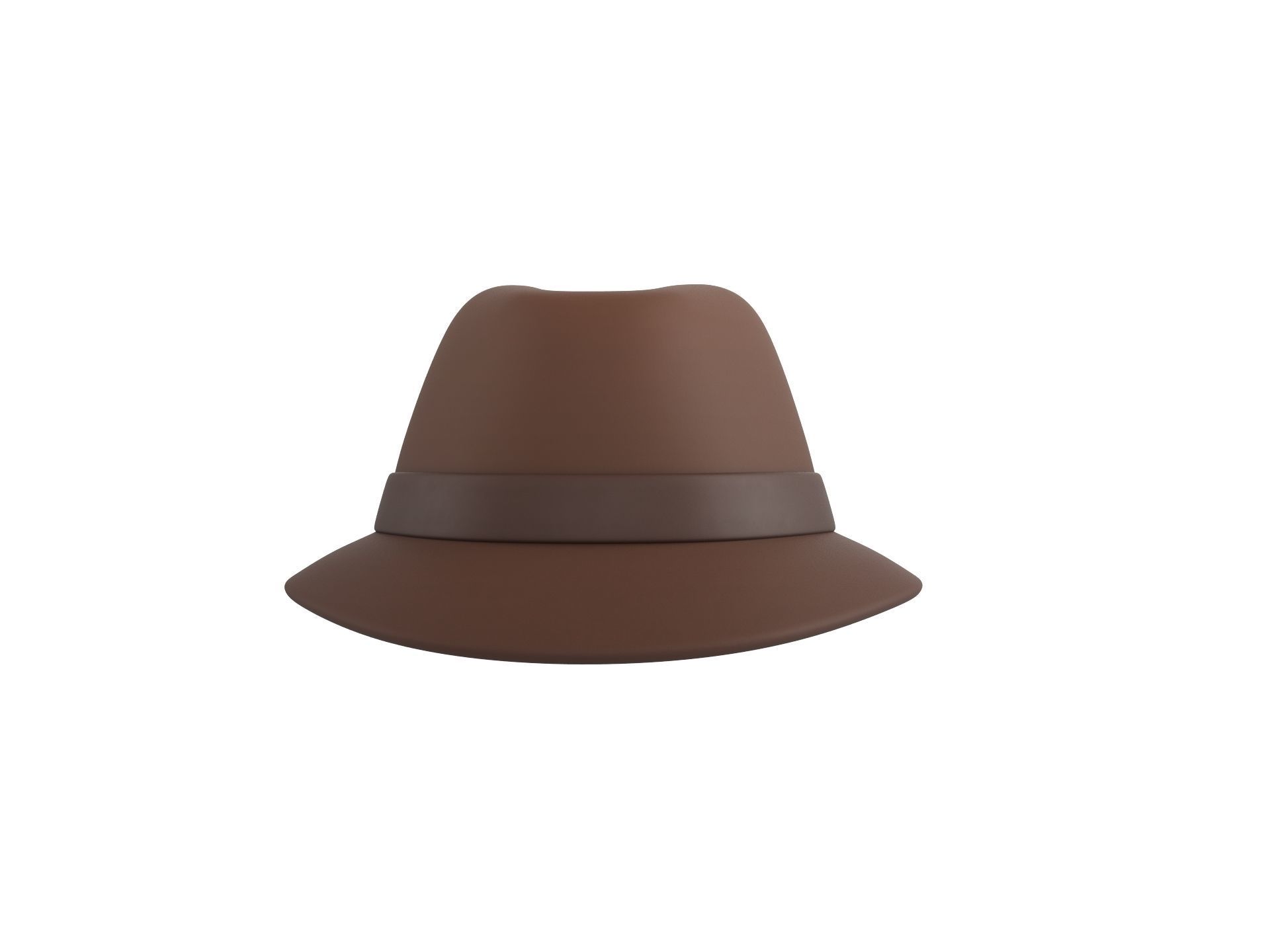 Cartoon Fedora Hat 3D model_1