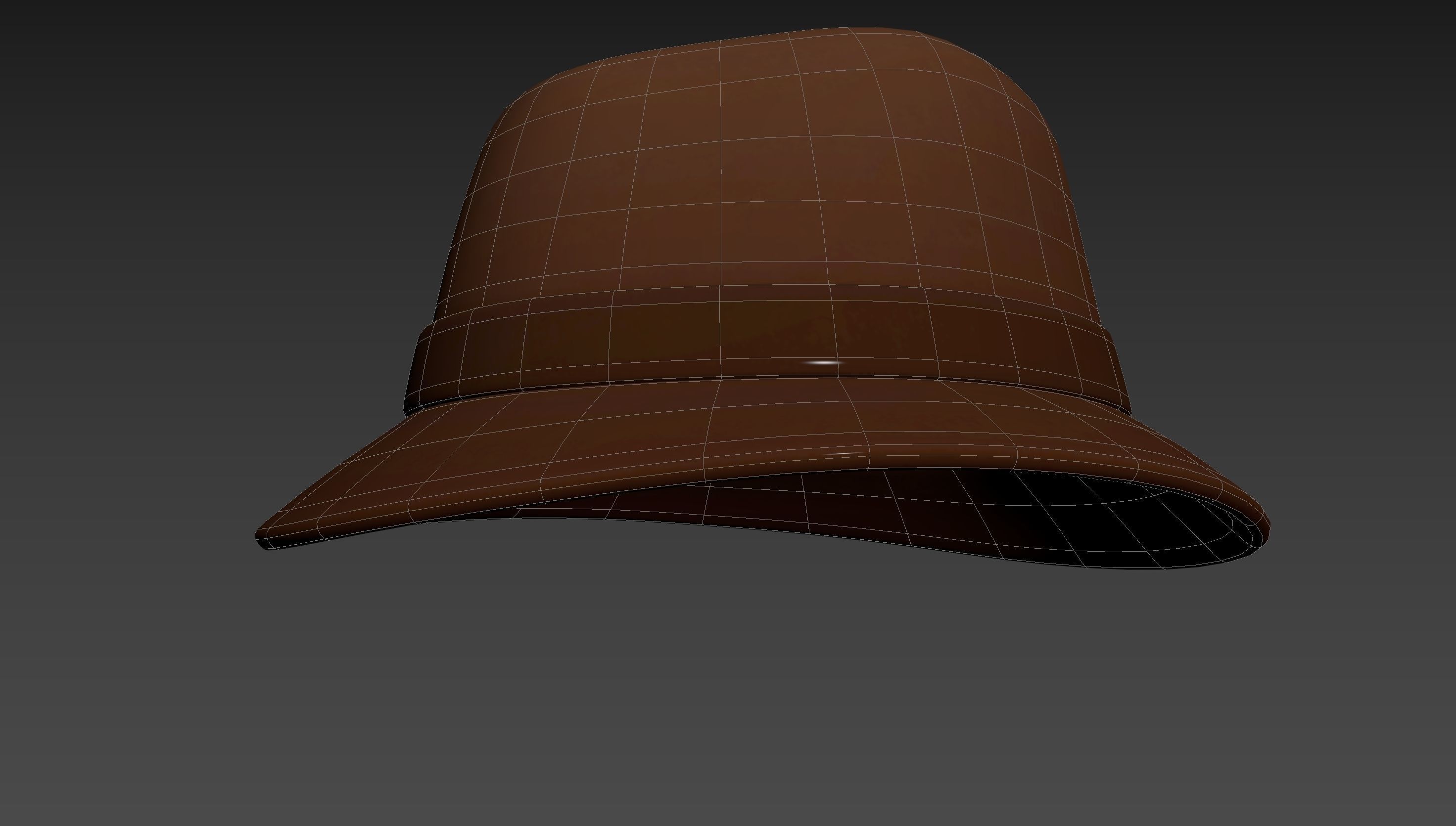 Cartoon Fedora Hat 3D model_28