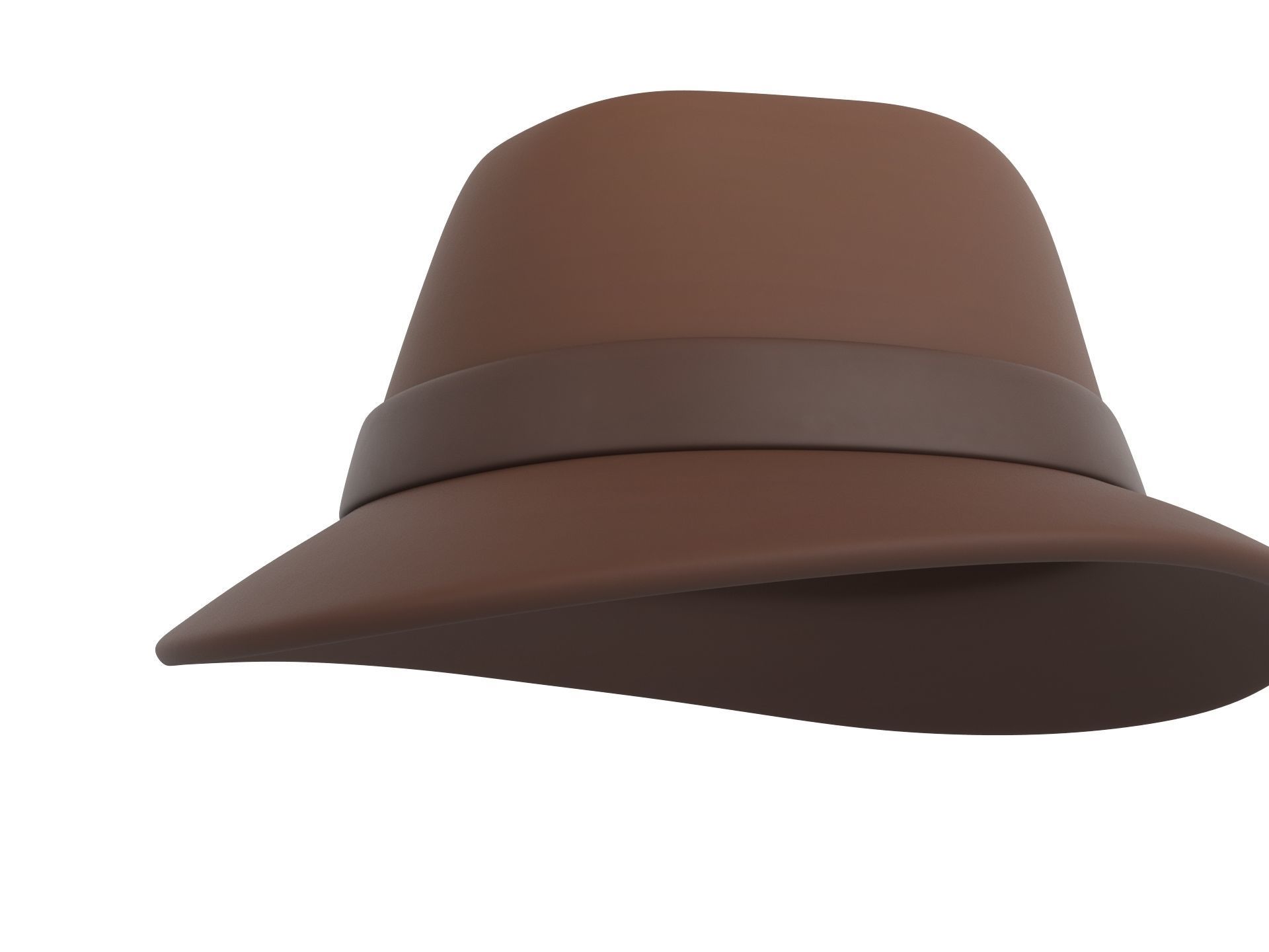 Cartoon Fedora Hat 3D model_8