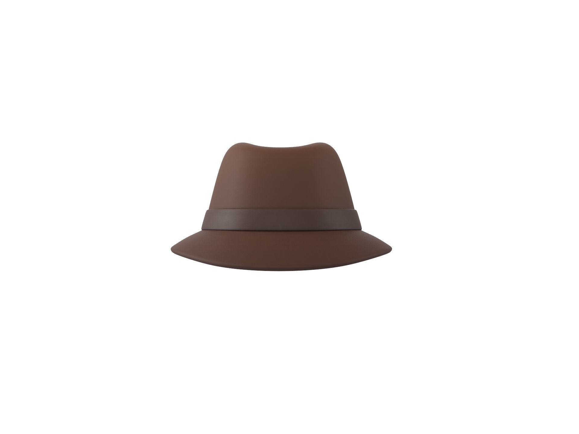 Cartoon Fedora Hat 3D model_5