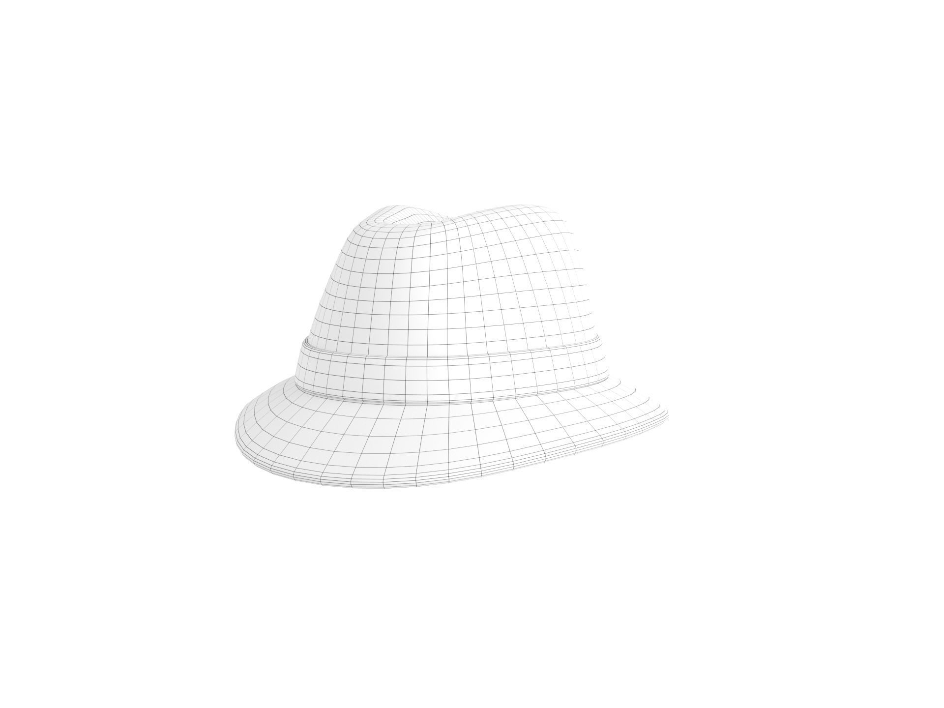 Cartoon Fedora Hat 3D model_38