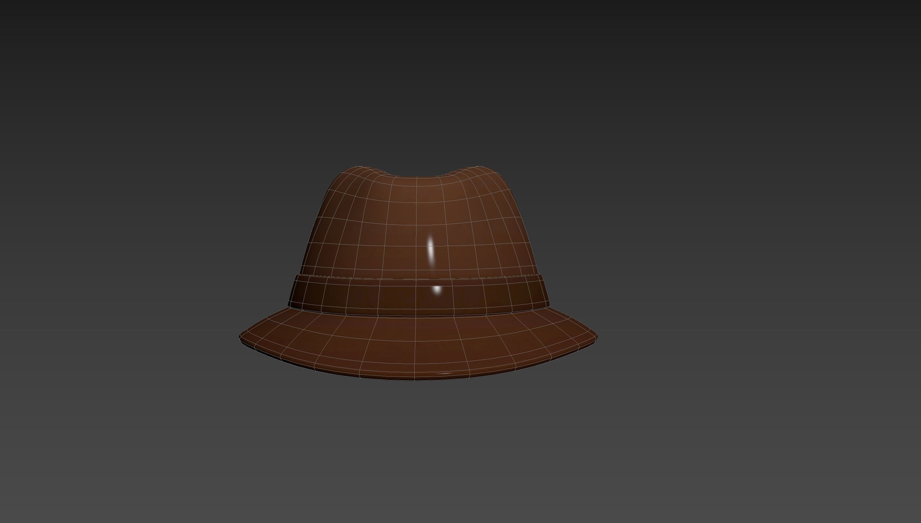Cartoon Fedora Hat 3D model_31
