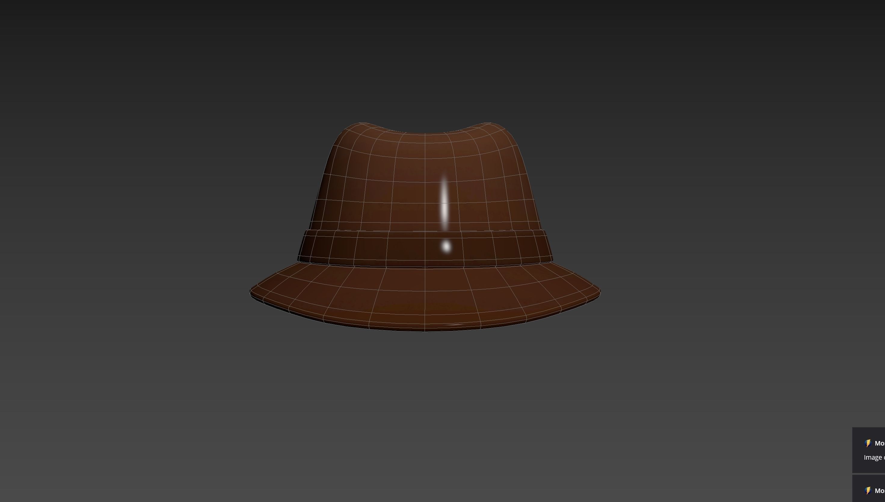 Cartoon Fedora Hat 3D model_16