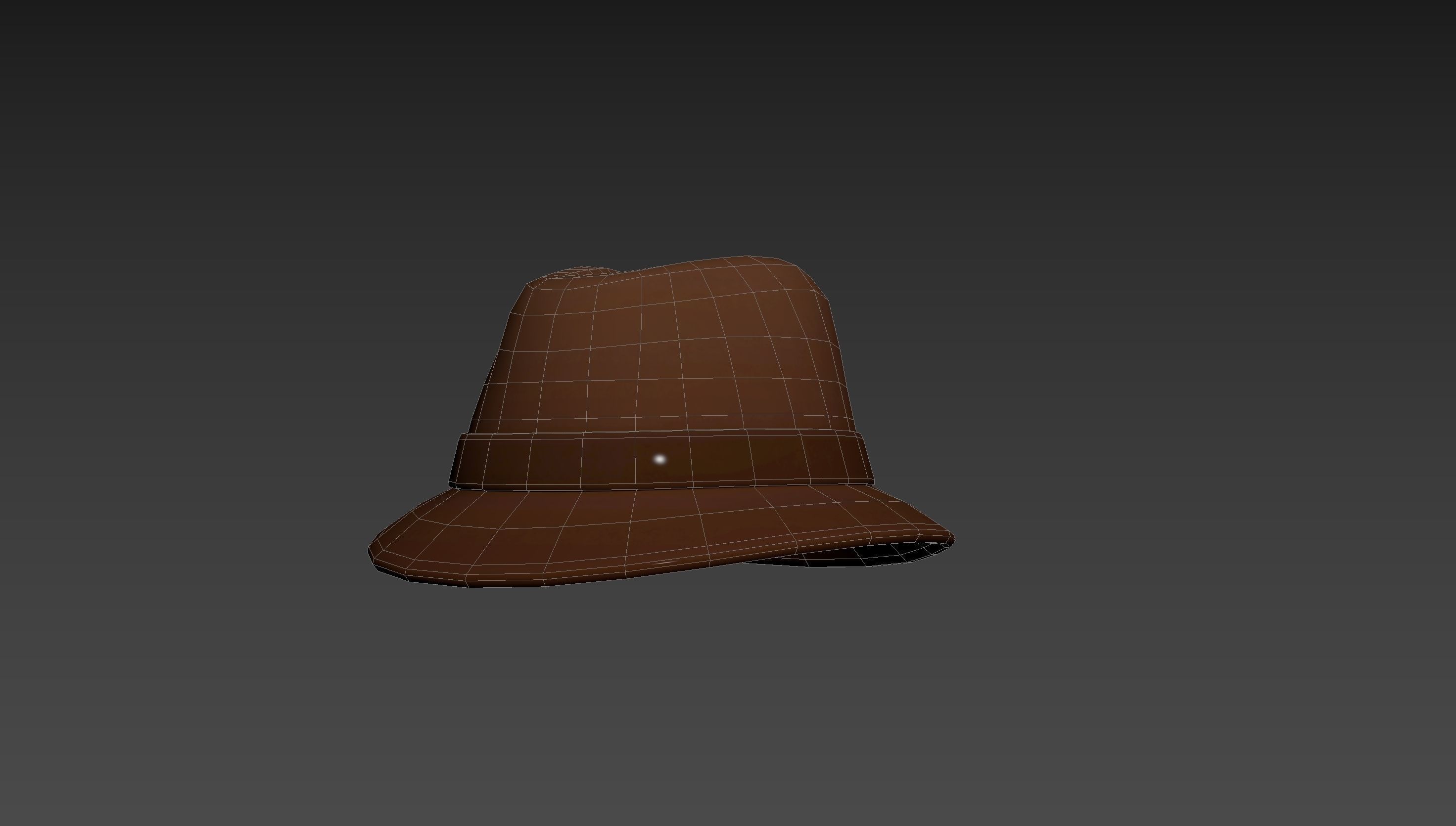 Cartoon Fedora Hat 3D model_21