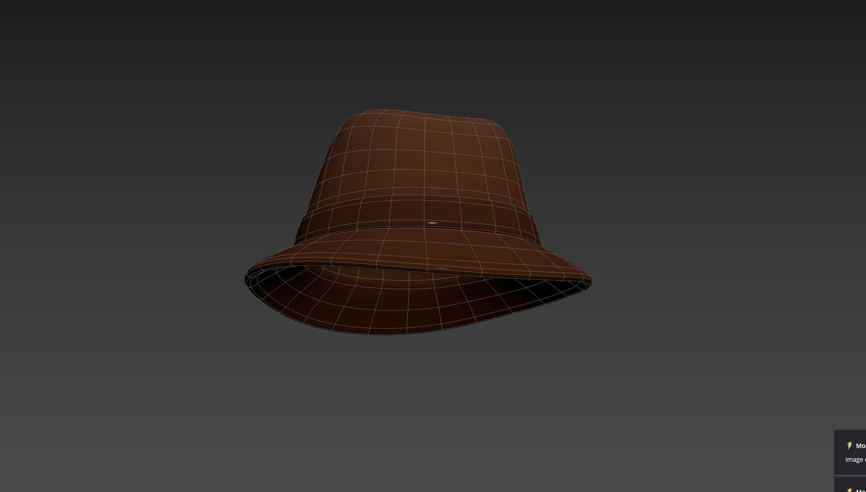 Cartoon Fedora Hat 3D model_17