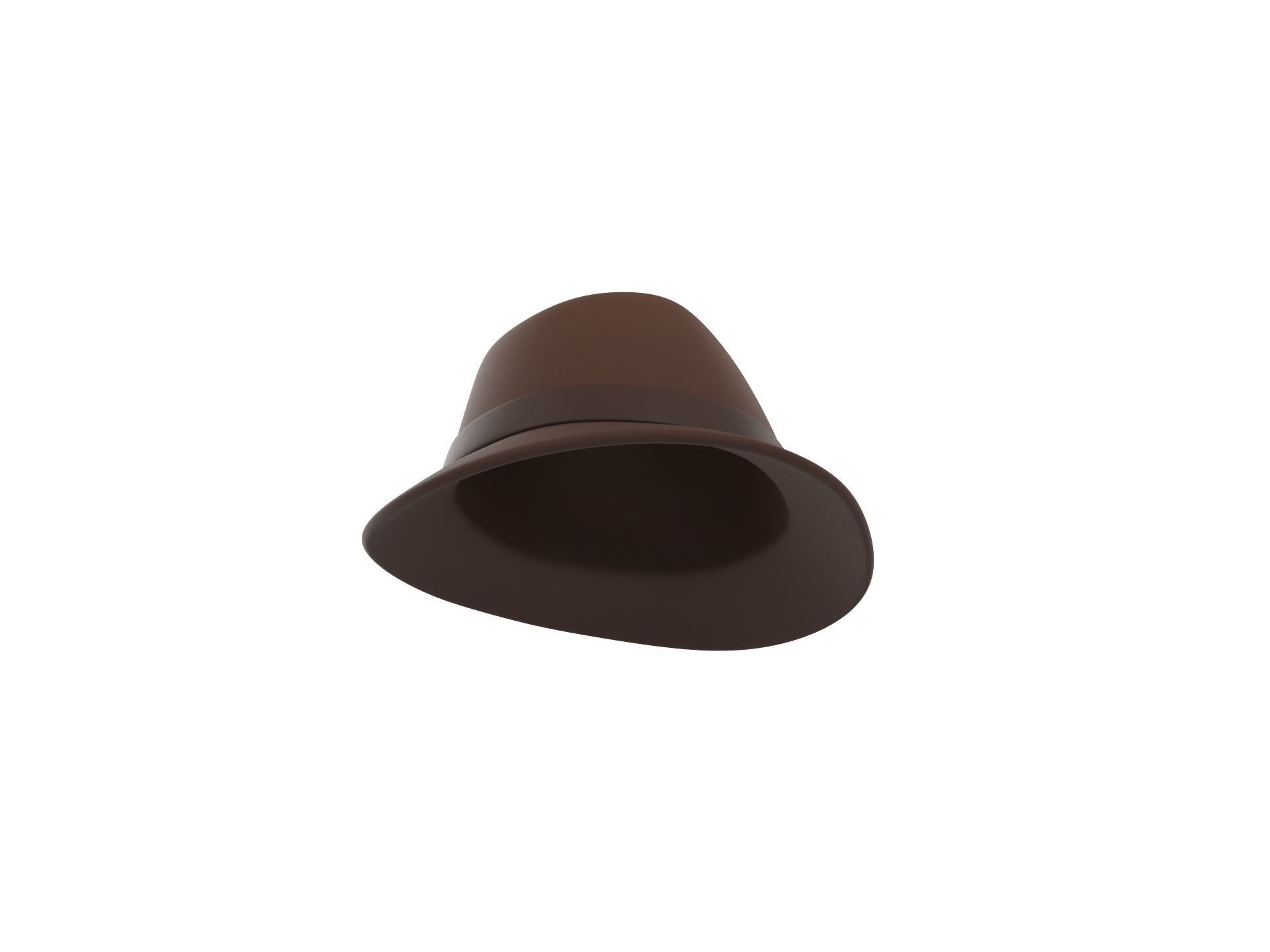 Cartoon Fedora Hat 3D model_4