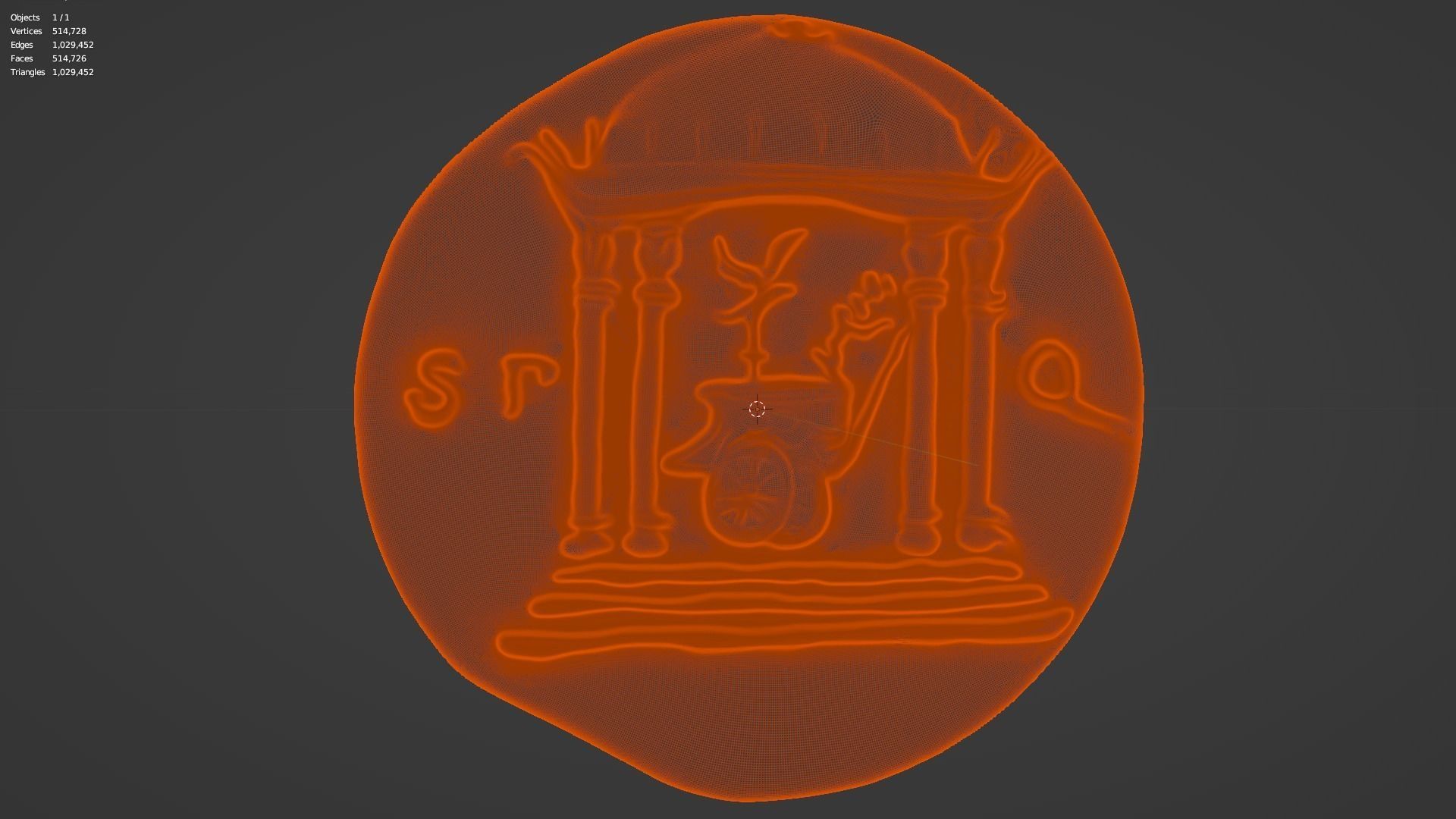 ancient rome coin-victory over Parthia 3D print model_7