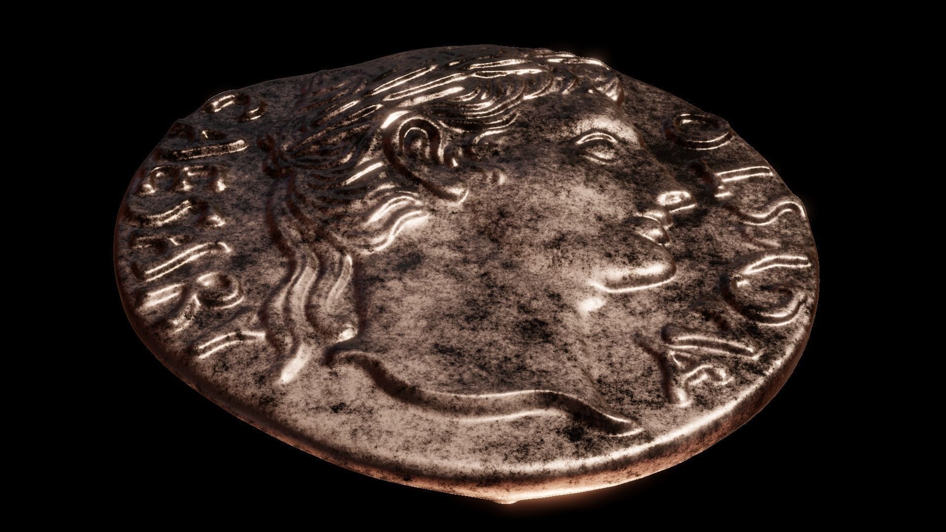 ancient rome coin-victory over Parthia 3D print model_3