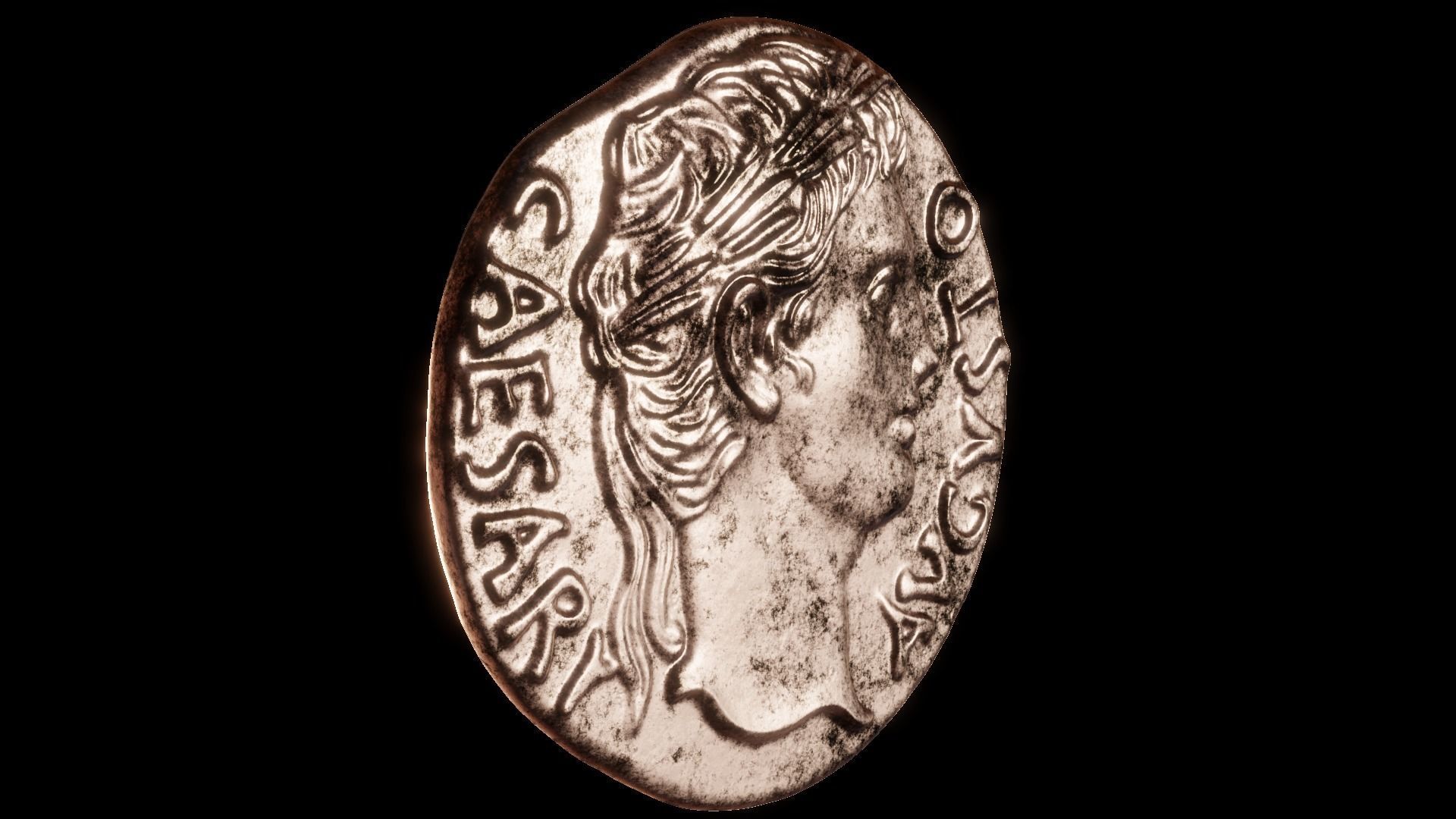 ancient rome coin-victory over Parthia 3D print model_4