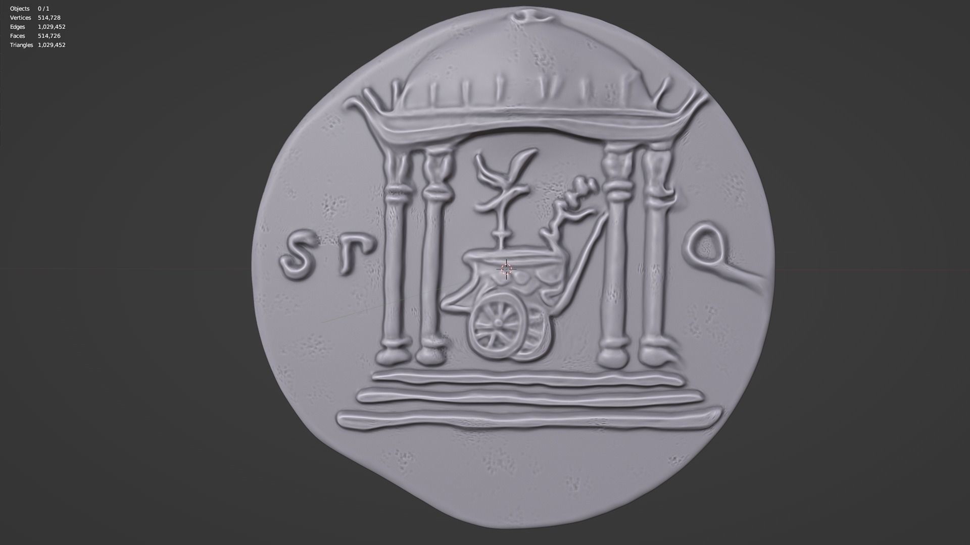 ancient rome coin-victory over Parthia 3D print model_9