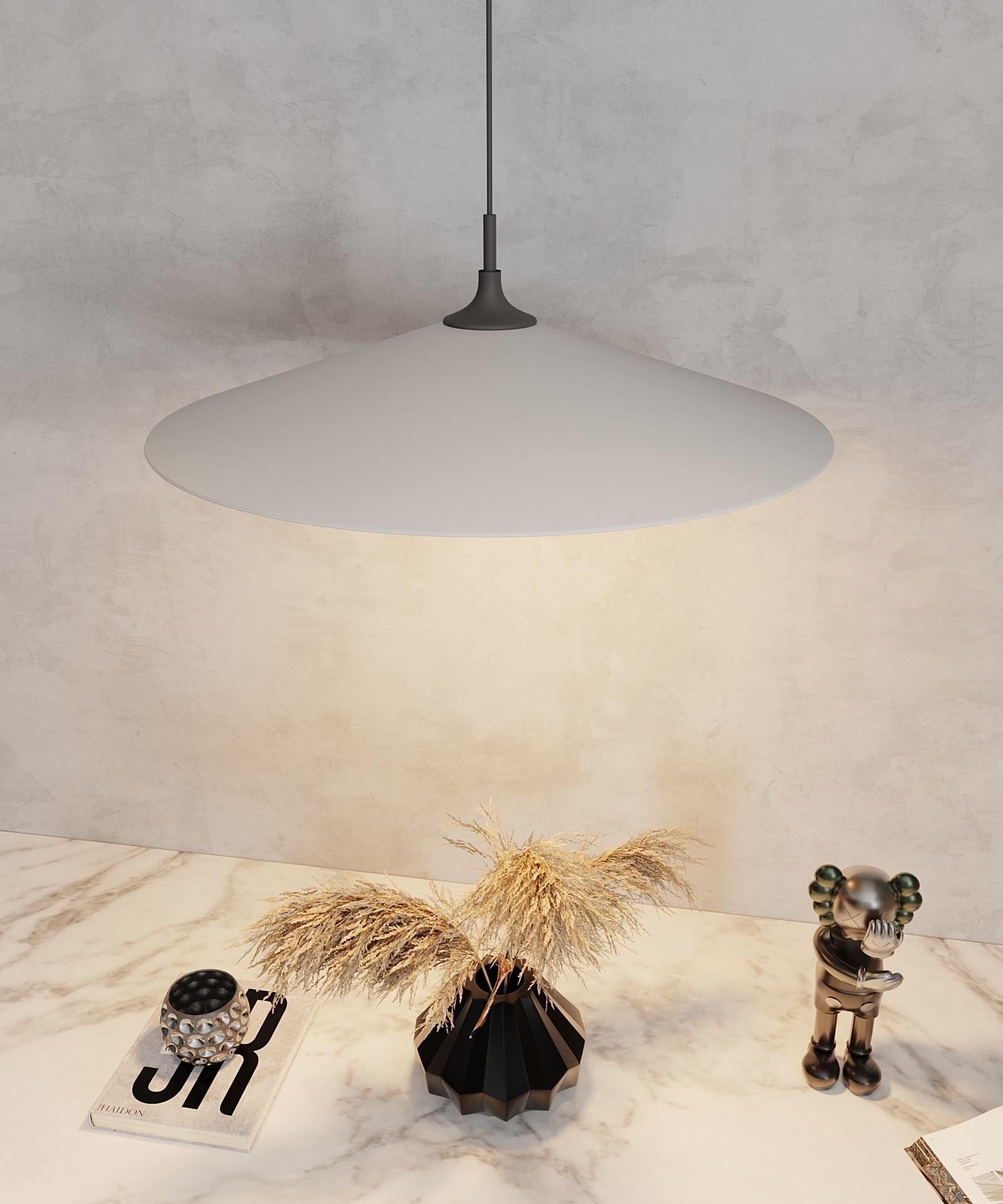 Pendant light Low-poly 3D model_2