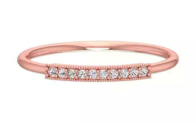 Solitaire Women Light Weight Band Ring