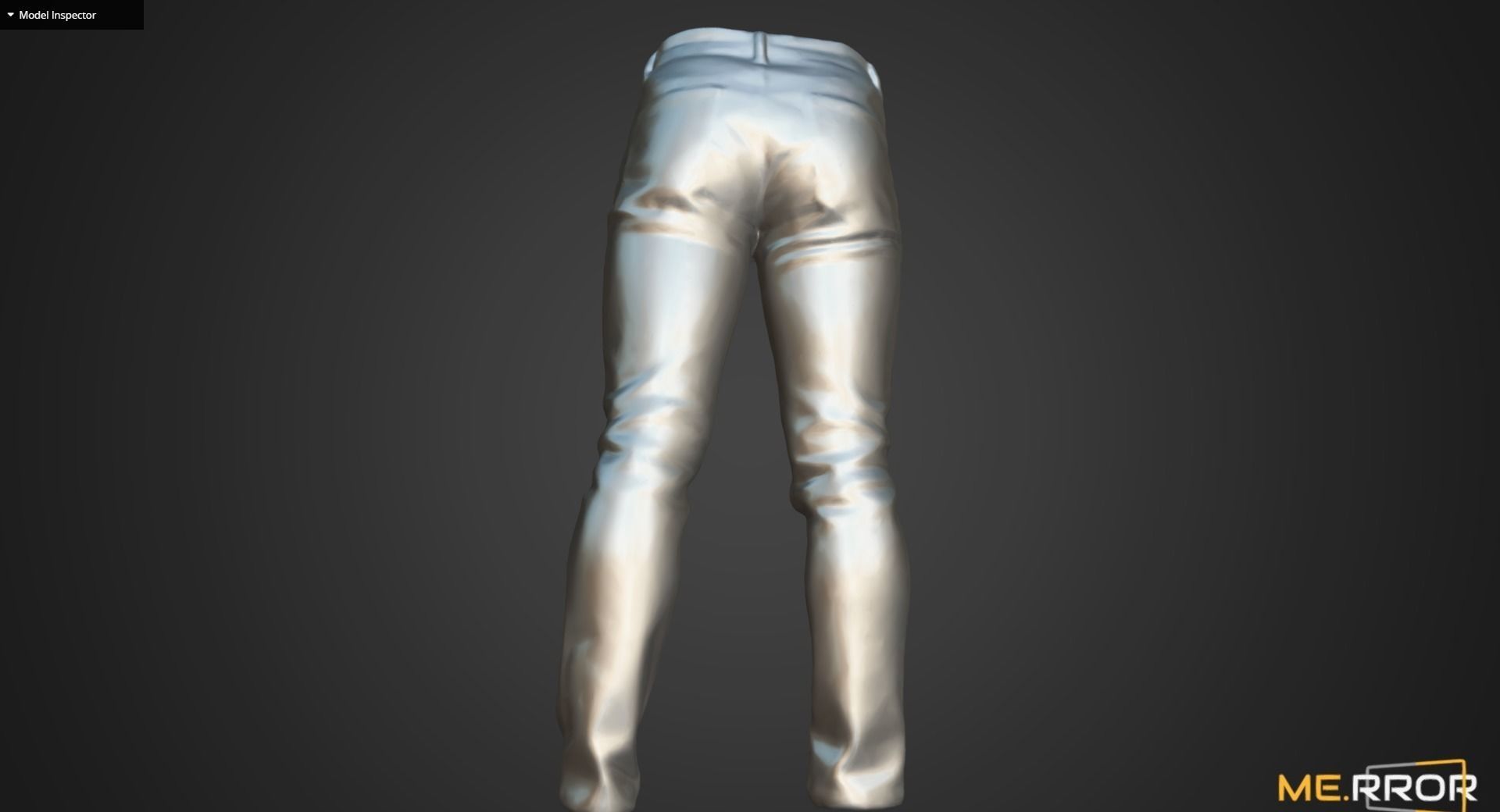 Black Denim Jeans Low-poly 3D model_13