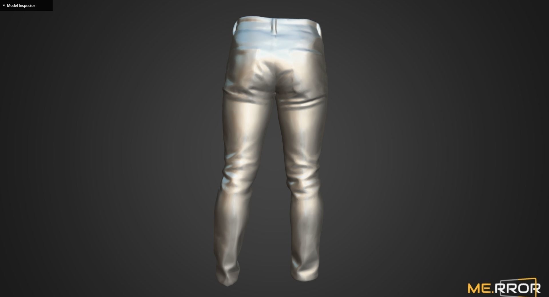 Black Denim Jeans Low-poly 3D model_11