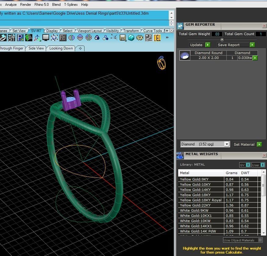 Solitaire Women Light Weight Band Ring 3D print model_4