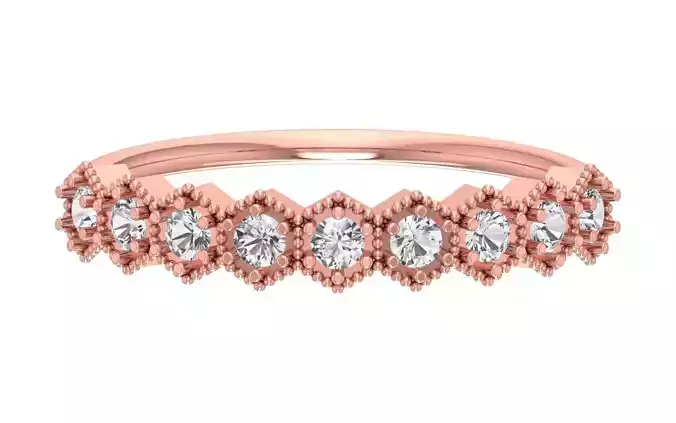 Solitaire Women Light Weight Band Ring