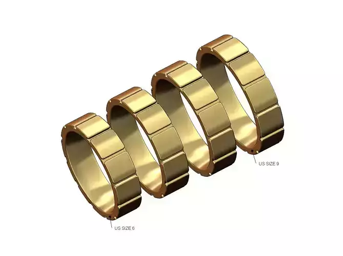 Grooved fashion band US sizes 6to9