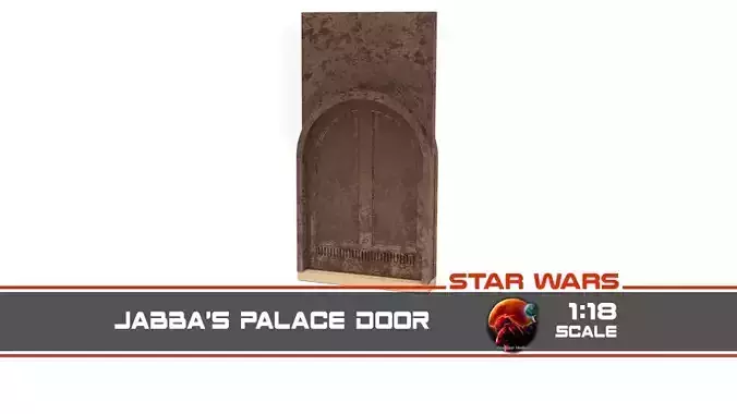 Jabbas Palace Door 1-18 Scale Kenner Hasbro 3D print model
