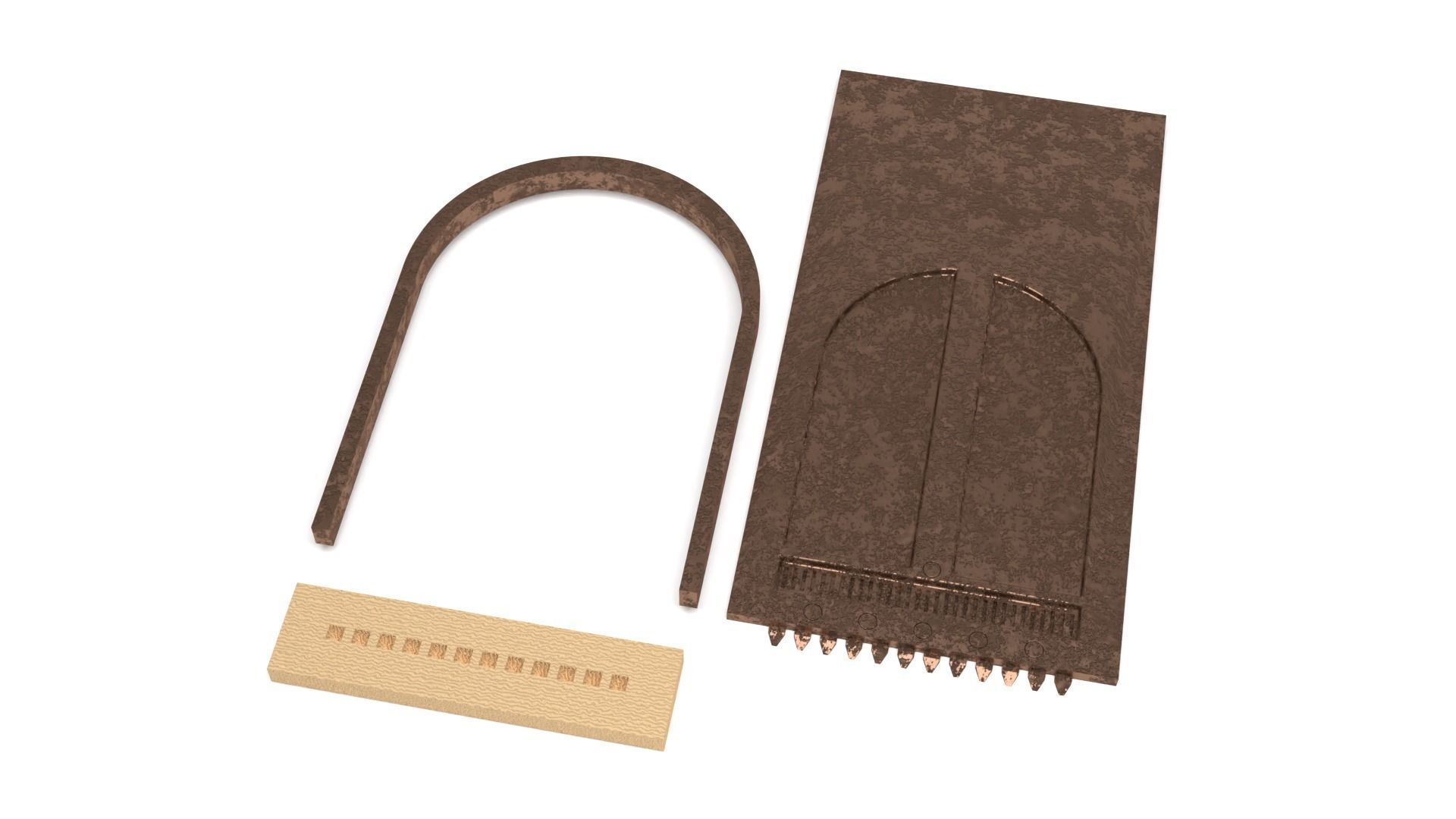 Jabbas Palace Door 1-18 Scale Kenner Hasbro 3D print model_5