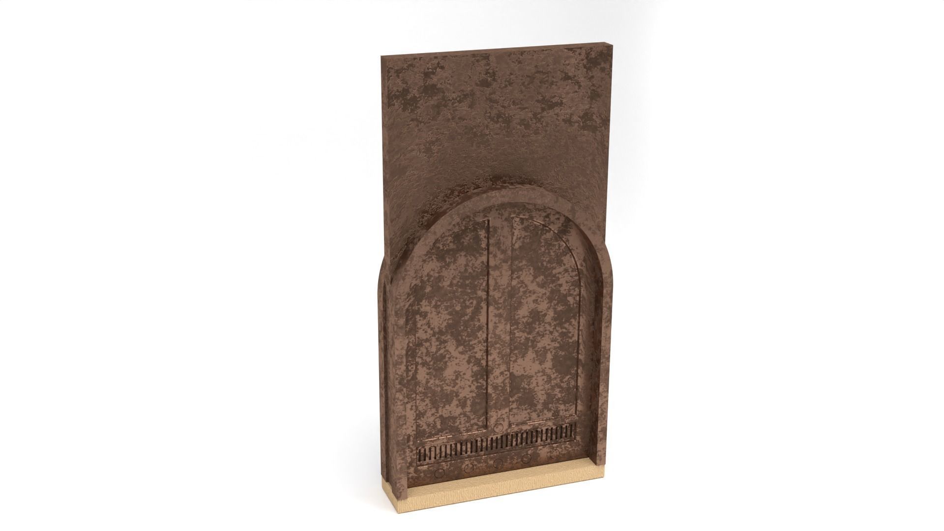 Jabbas Palace Door 1-6 Scale Hottoys 3D print model_3