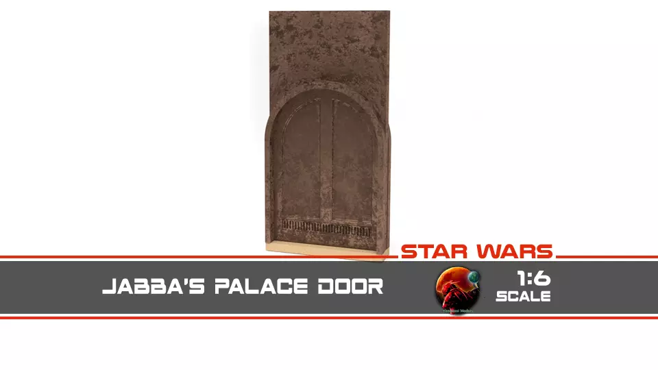 Jabbas Palace Door 1-6 Scale Hottoys 3D print model_0