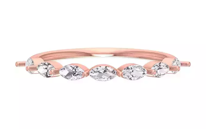Solitaire Women Light Weight marquise stone Band Ring