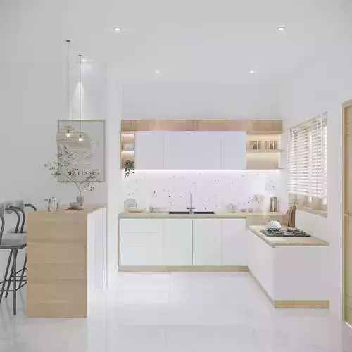 Interior Design Wet Kitchen 3D model