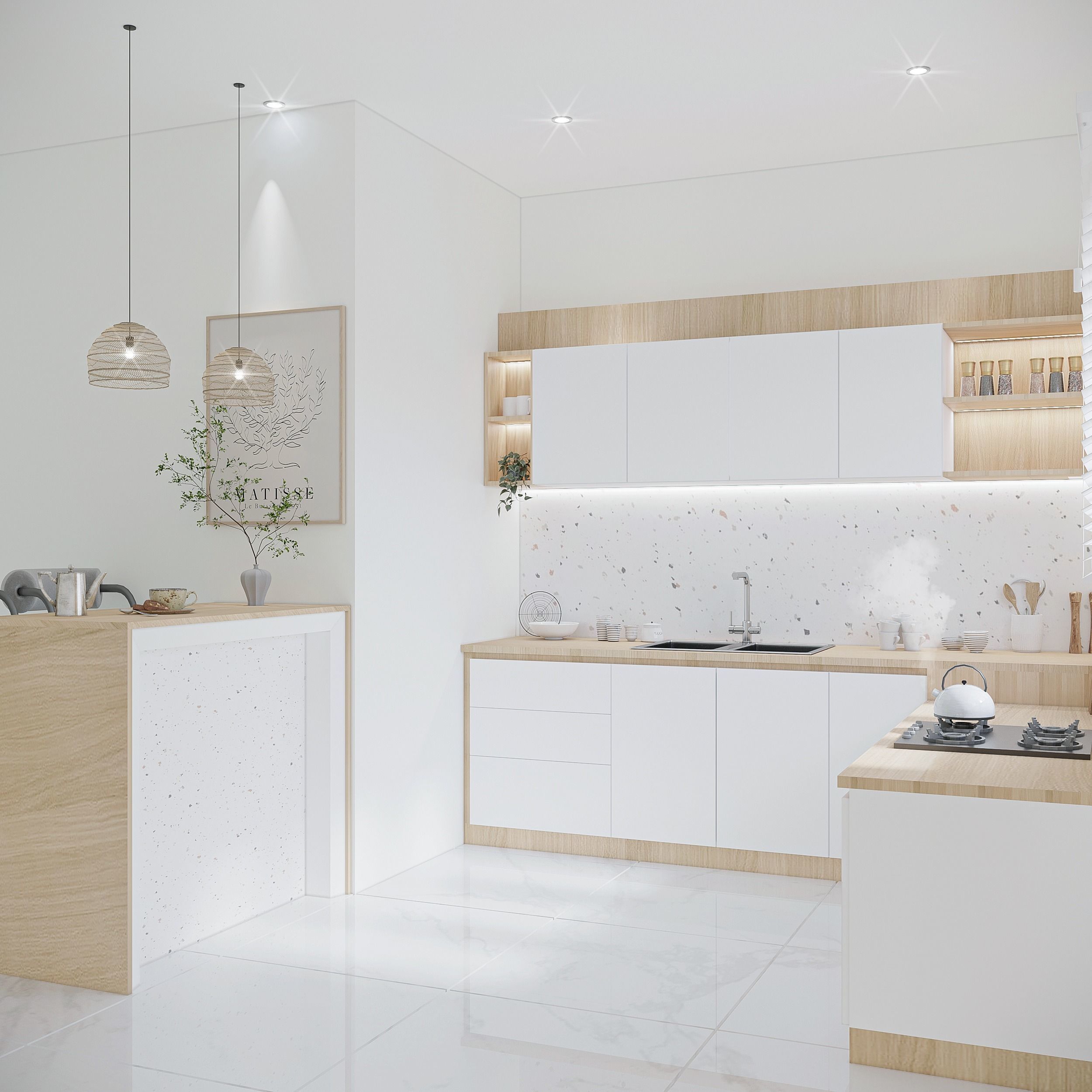 Interior Design Wet Kitchen 3D model | CGTrader