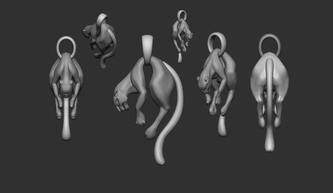 Hanging Tiger Pendant 3D print model_0